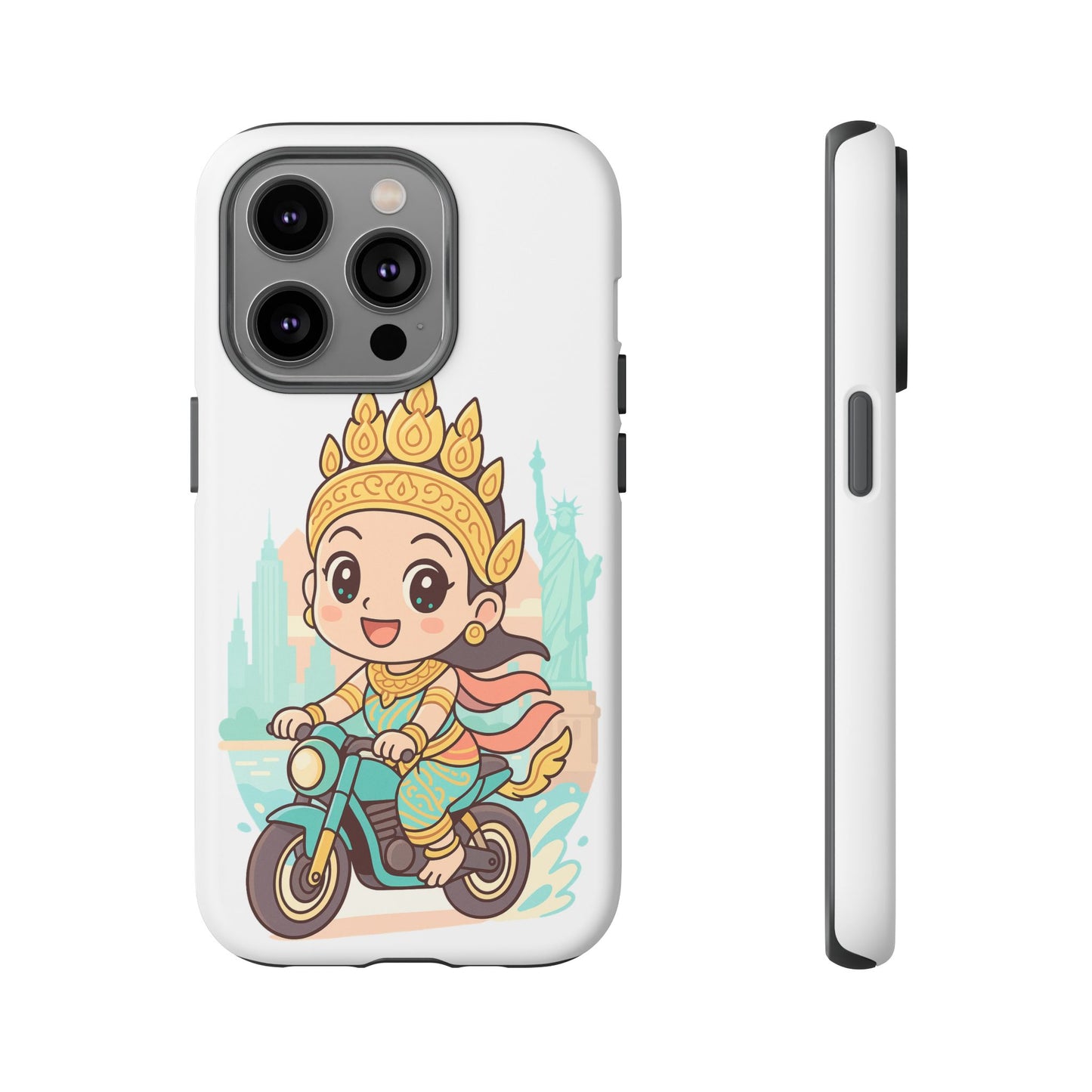 Chibi Apsara's NYC Adventure Case | Birthday Gift, Smartphone Protector, Cartoon Art, Fun Accessories, Tough Cases