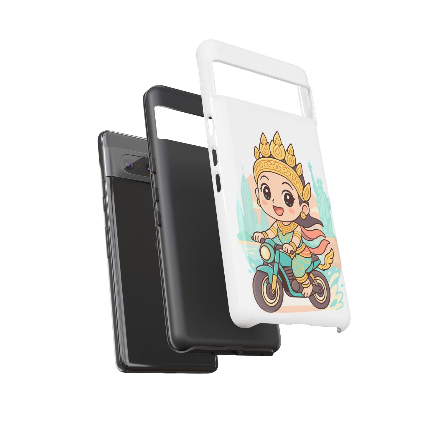 Chibi Apsara's NYC Adventure Case | Birthday Gift, Smartphone Protector, Cartoon Art, Fun Accessories, Tough Cases