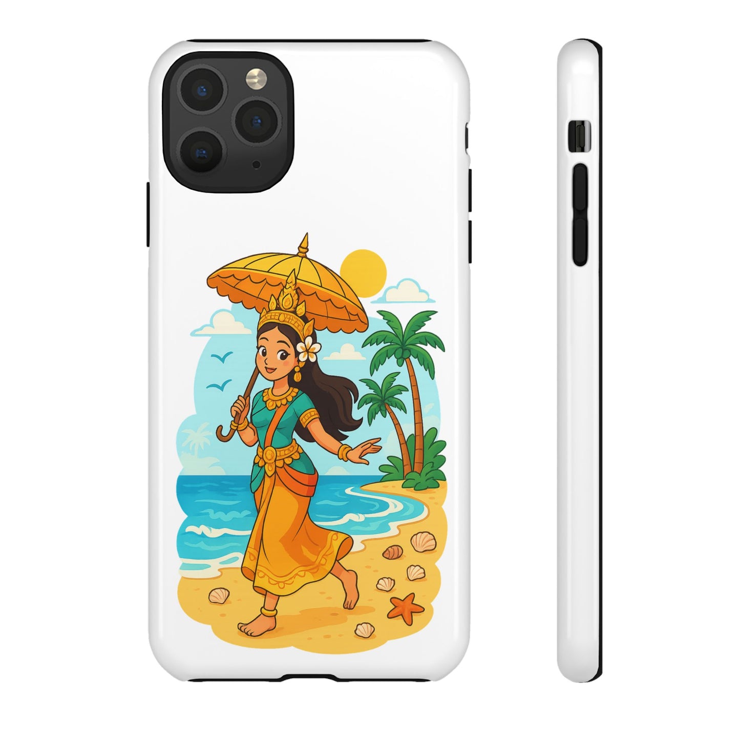 Apsara's Shoreline Grace Tough Cases, Phone Case, Protective Cover, Unique Design, Gift for Nature Lovers, Coastal Art Decor