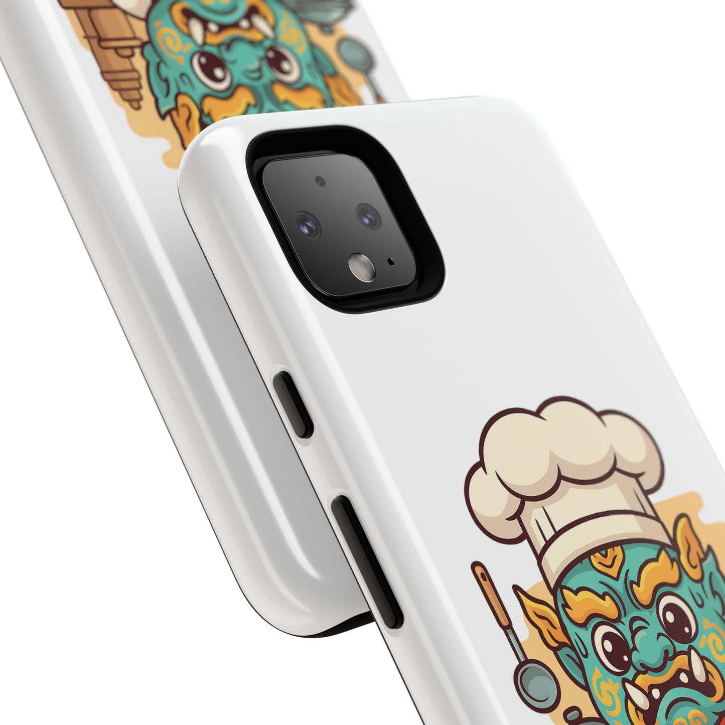 Yeak Chef Phone Case, Tough Khmer Cover, Num Banh Chok Art, Cute Monster Chef Phone Case - Adorable Cooking Gift