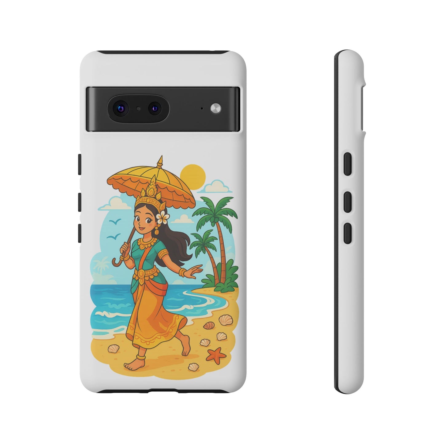 Apsara's Shoreline Grace Tough Cases, Phone Case, Protective Cover, Unique Design, Gift for Nature Lovers, Coastal Art Decor