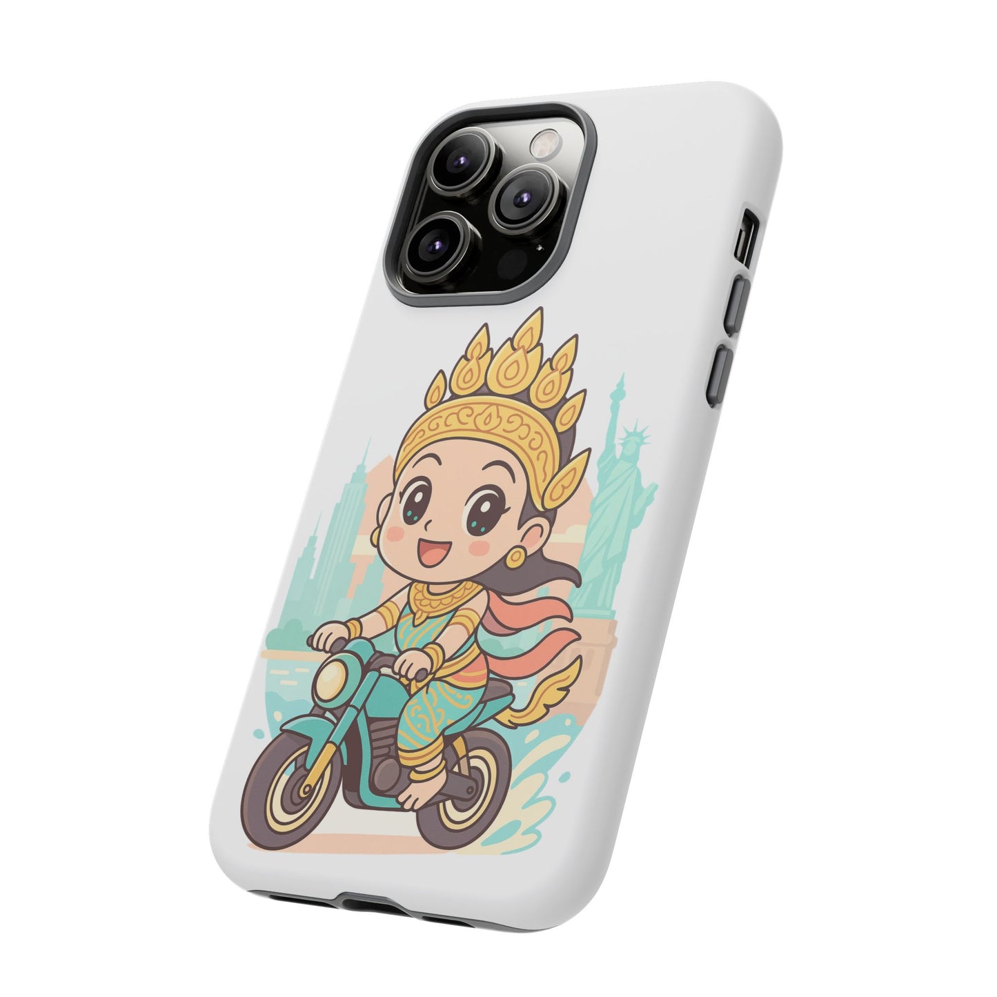 Chibi Apsara's NYC Adventure Case | Birthday Gift, Smartphone Protector, Cartoon Art, Fun Accessories, Tough Cases