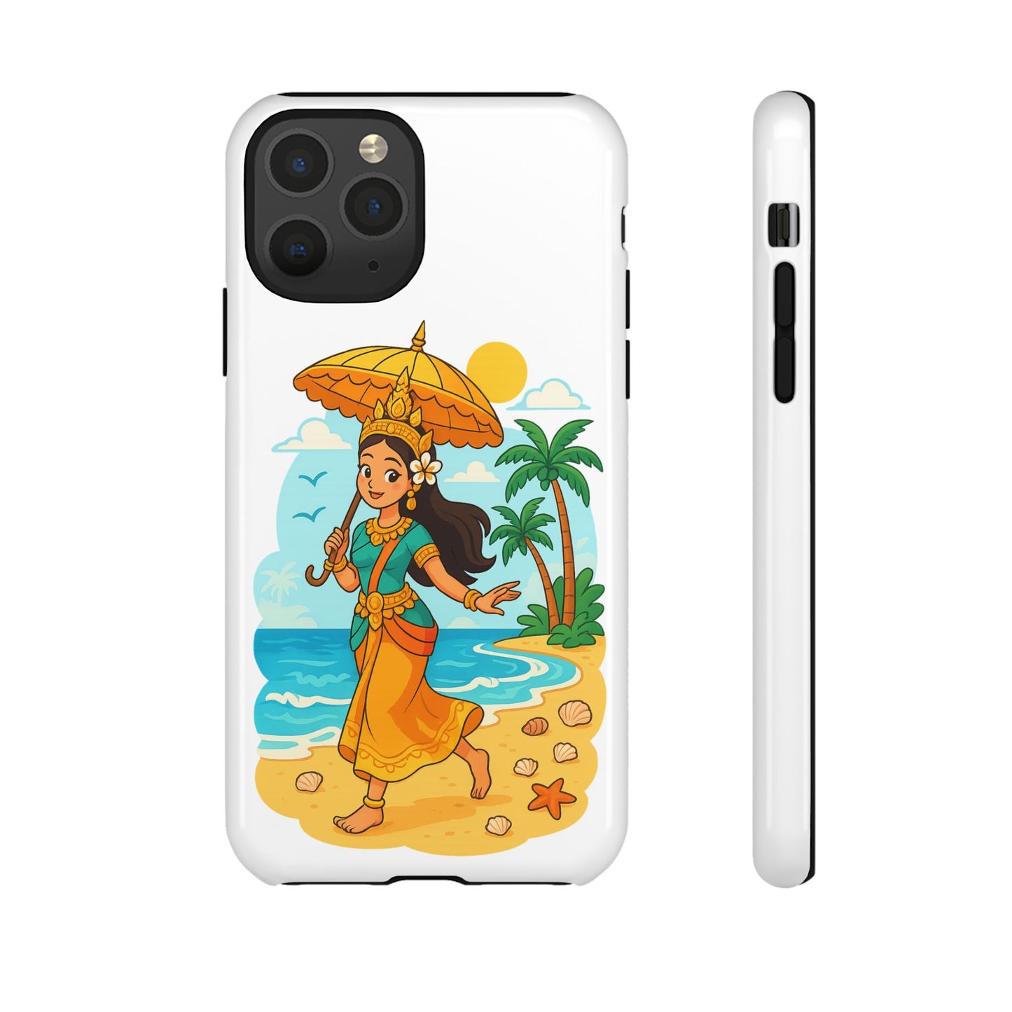 Apsara's Shoreline Grace Tough Cases, Phone Case, Protective Cover, Unique Design, Gift for Nature Lovers, Coastal Art Decor