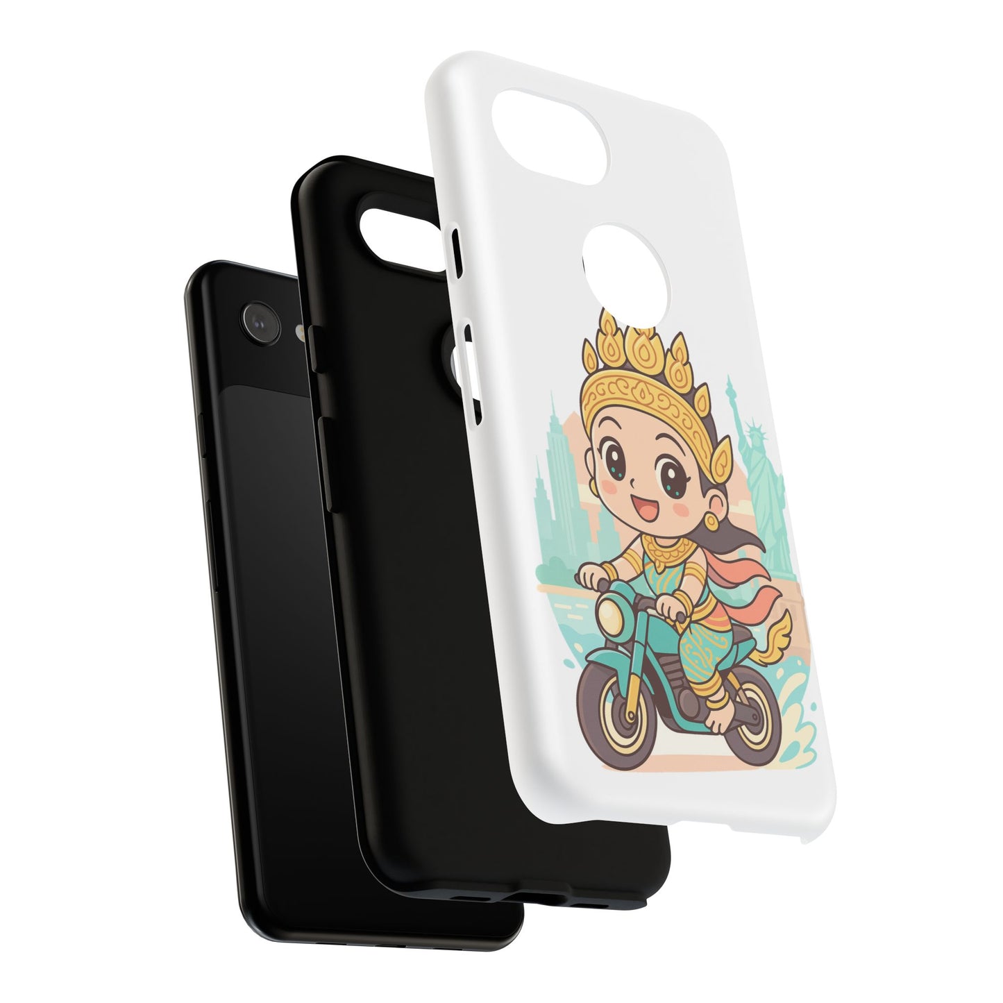 Chibi Apsara's NYC Adventure Case | Birthday Gift, Smartphone Protector, Cartoon Art, Fun Accessories, Tough Cases