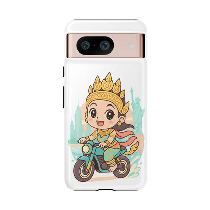 Chibi Apsara's NYC Adventure Case | Birthday Gift, Smartphone Protector, Cartoon Art, Fun Accessories, Tough Cases