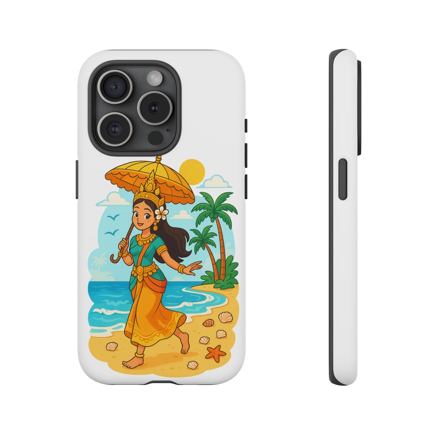 Apsara's Shoreline Grace Tough Cases, Phone Case, Protective Cover, Unique Design, Gift for Nature Lovers, Coastal Art Decor