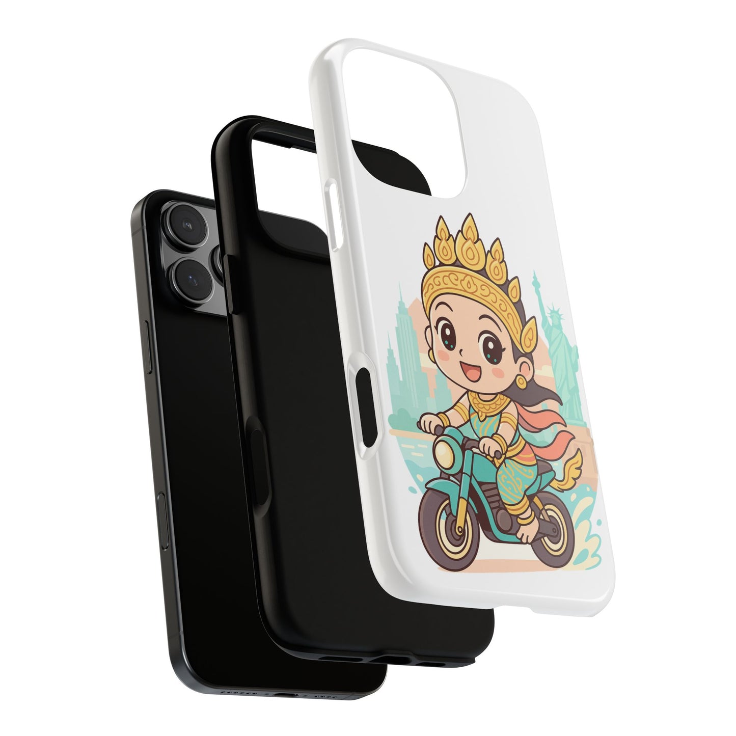 Chibi Apsara's NYC Adventure Case | Birthday Gift, Smartphone Protector, Cartoon Art, Fun Accessories, Tough Cases