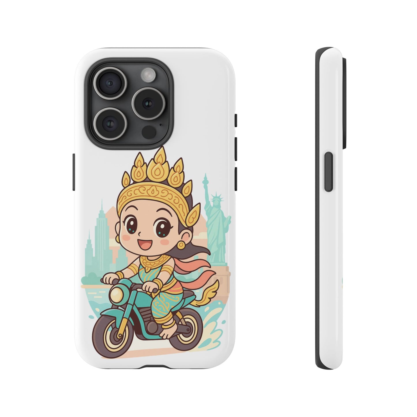 Chibi Apsara's NYC Adventure Case | Birthday Gift, Smartphone Protector, Cartoon Art, Fun Accessories, Tough Cases