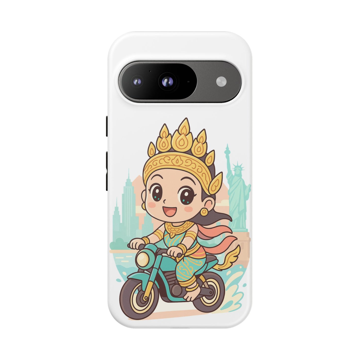 Chibi Apsara's NYC Adventure Case | Birthday Gift, Smartphone Protector, Cartoon Art, Fun Accessories, Tough Cases
