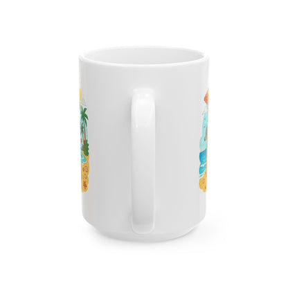 Apsara's Shoreline Grace Ceramic - Mug Perfect for Coffee Lovers, Beach Enthusiasts, Ideal Gift for Holidays, Birthdays, Family Gatherings