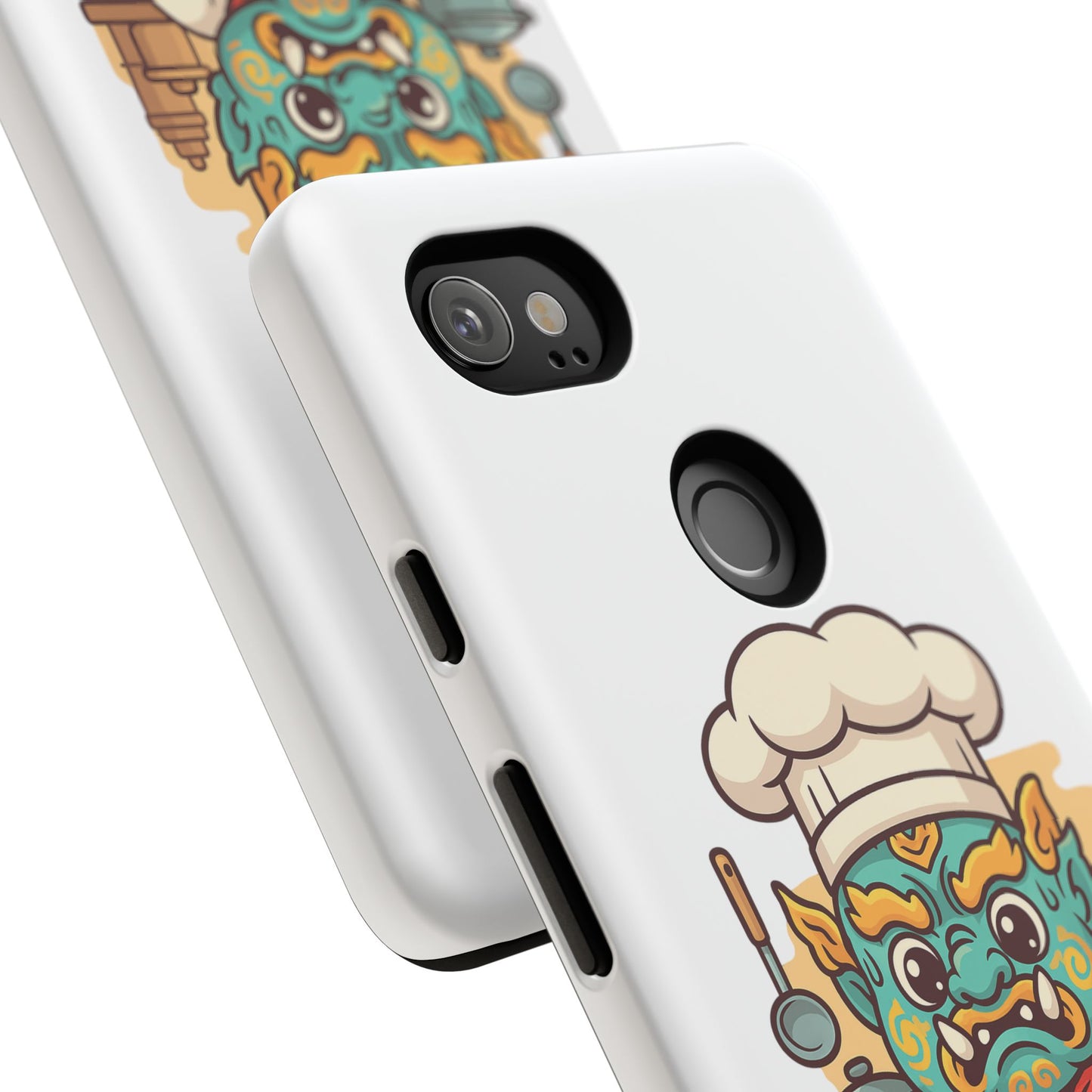Yeak Chef Phone Case, Tough Khmer Cover, Num Banh Chok Art, Cute Monster Chef Phone Case - Adorable Cooking Gift