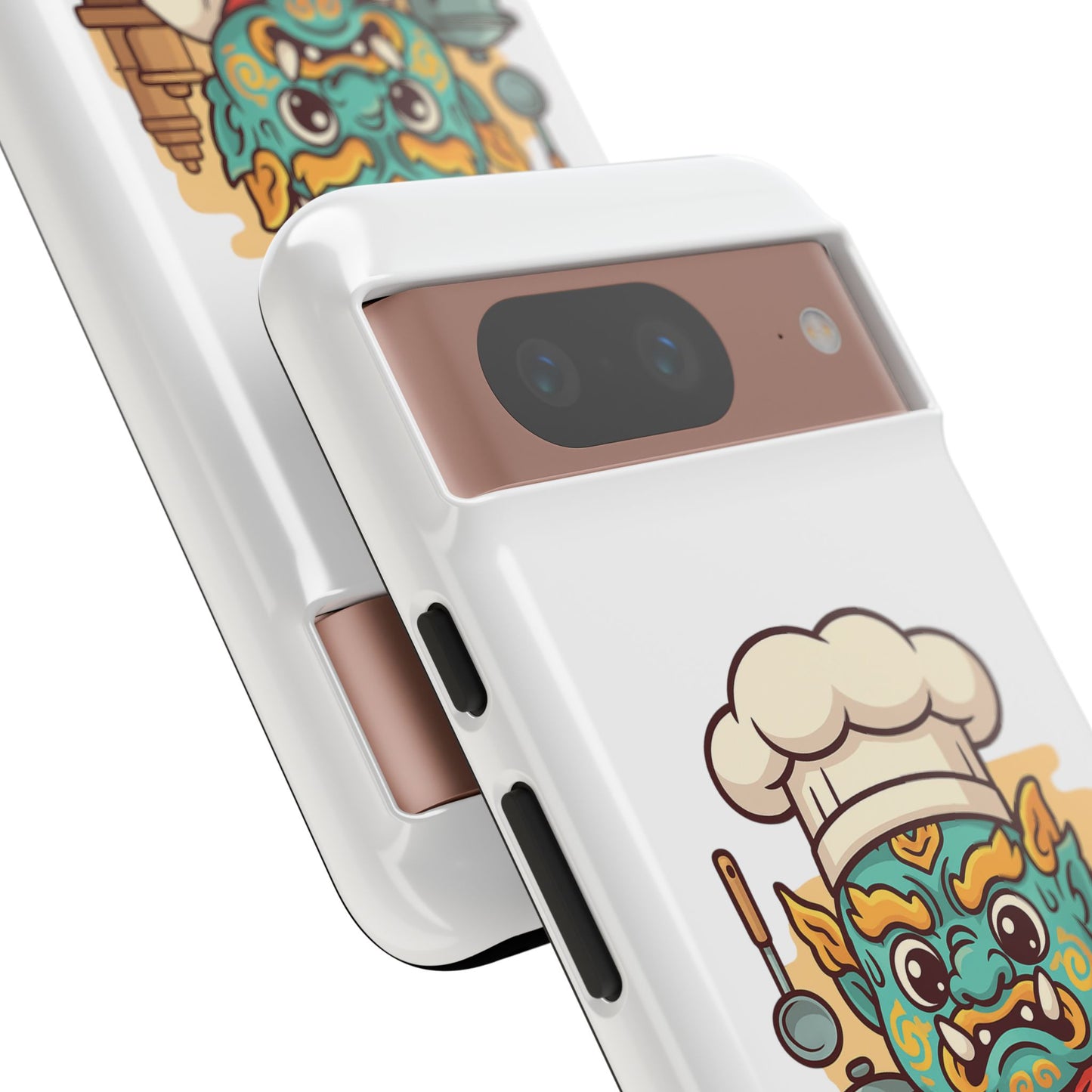 Yeak Chef Phone Case, Tough Khmer Cover, Num Banh Chok Art, Cute Monster Chef Phone Case - Adorable Cooking Gift