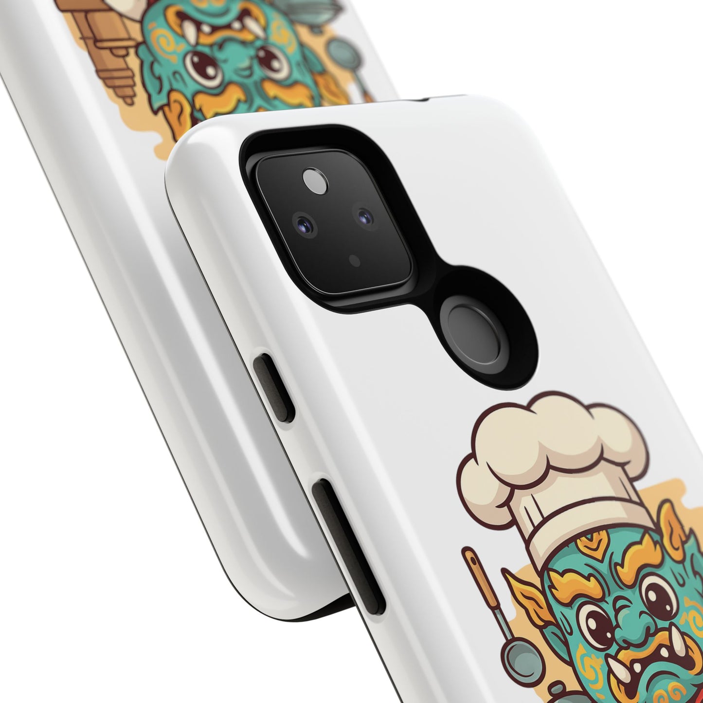Yeak Chef Phone Case, Tough Khmer Cover, Num Banh Chok Art, Cute Monster Chef Phone Case - Adorable Cooking Gift