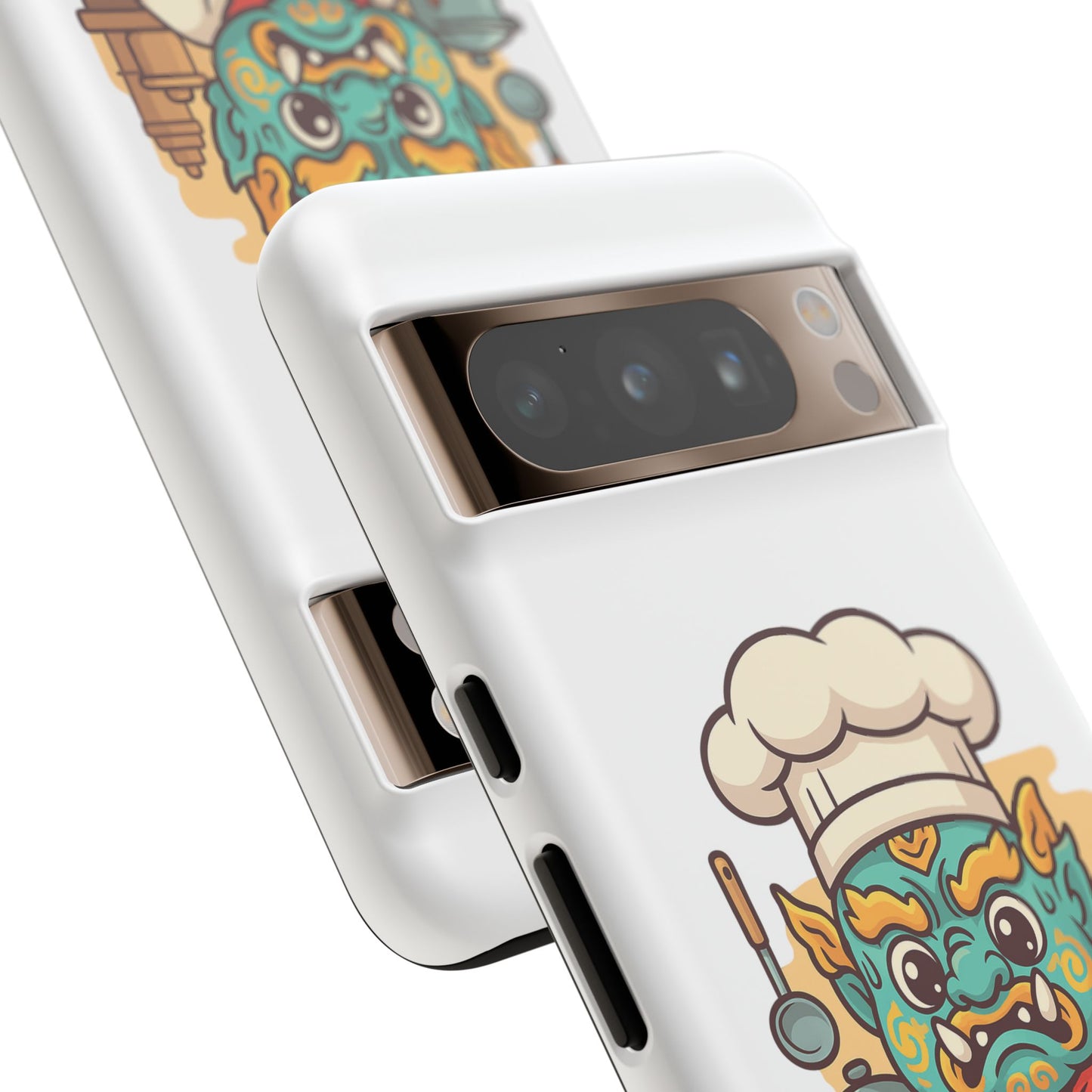 Yeak Chef Phone Case, Tough Khmer Cover, Num Banh Chok Art, Cute Monster Chef Phone Case - Adorable Cooking Gift