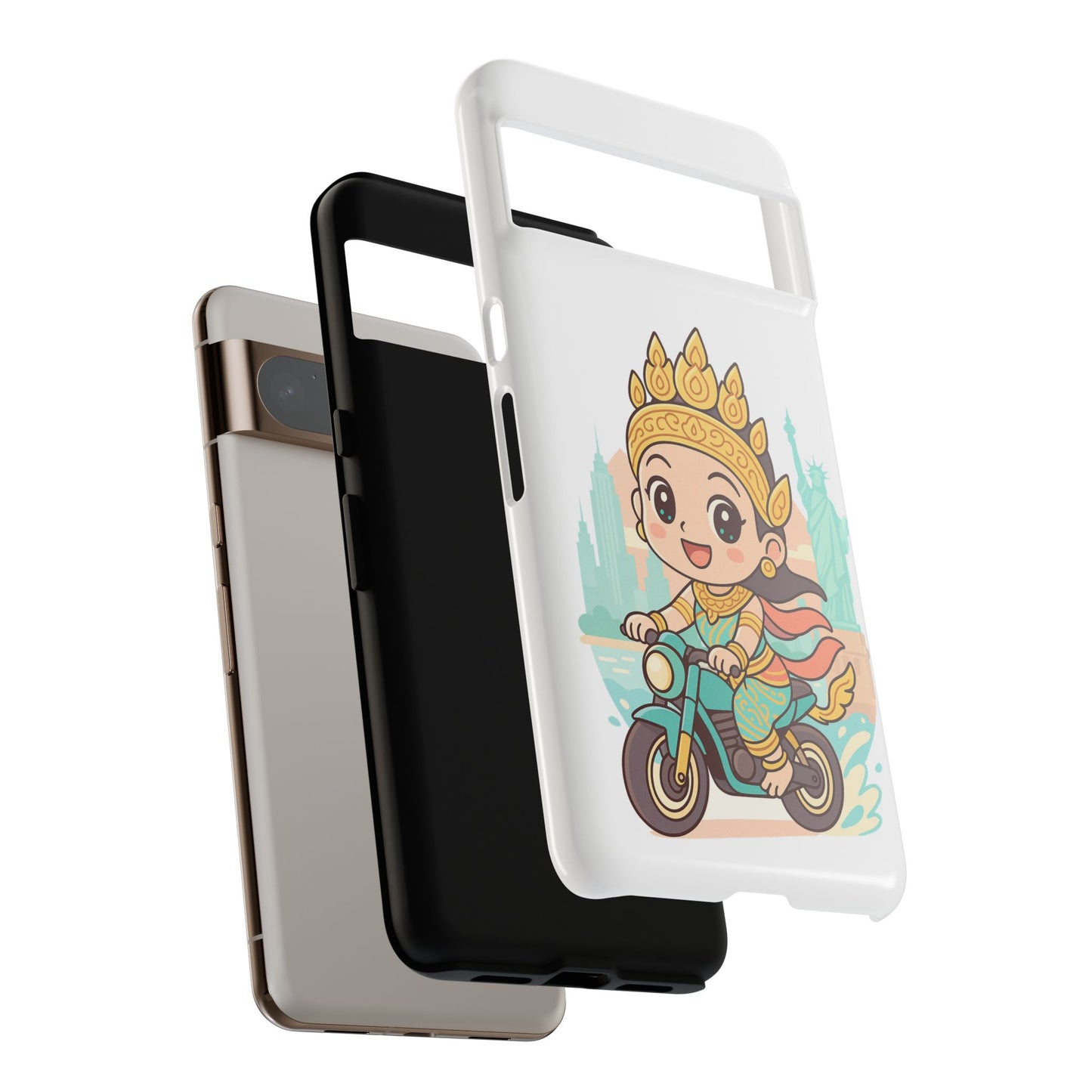 Chibi Apsara's NYC Adventure Case | Birthday Gift, Smartphone Protector, Cartoon Art, Fun Accessories, Tough Cases