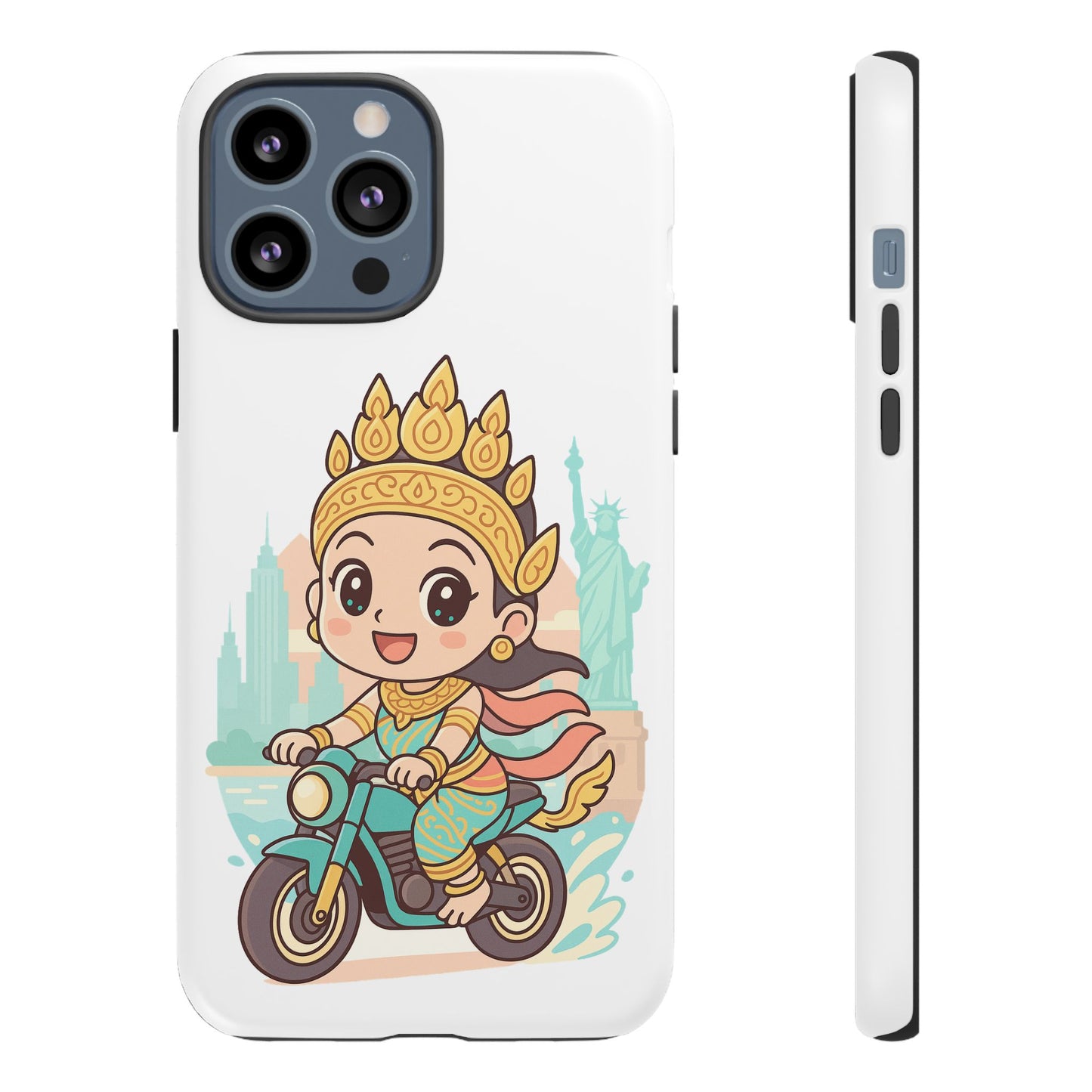 Chibi Apsara's NYC Adventure Case | Birthday Gift, Smartphone Protector, Cartoon Art, Fun Accessories, Tough Cases