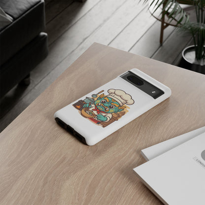 Yeak Chef Phone Case, Tough Khmer Cover, Num Banh Chok Art, Cute Monster Chef Phone Case - Adorable Cooking Gift