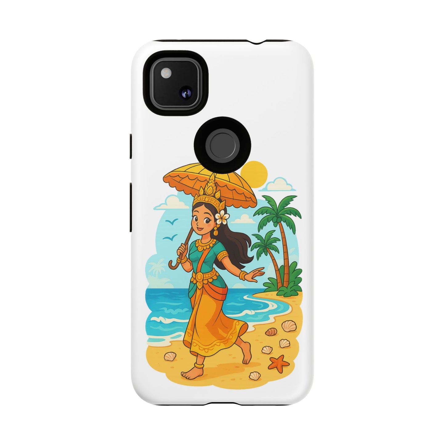 Apsara's Shoreline Grace Tough Cases, Phone Case, Protective Cover, Unique Design, Gift for Nature Lovers, Coastal Art Decor