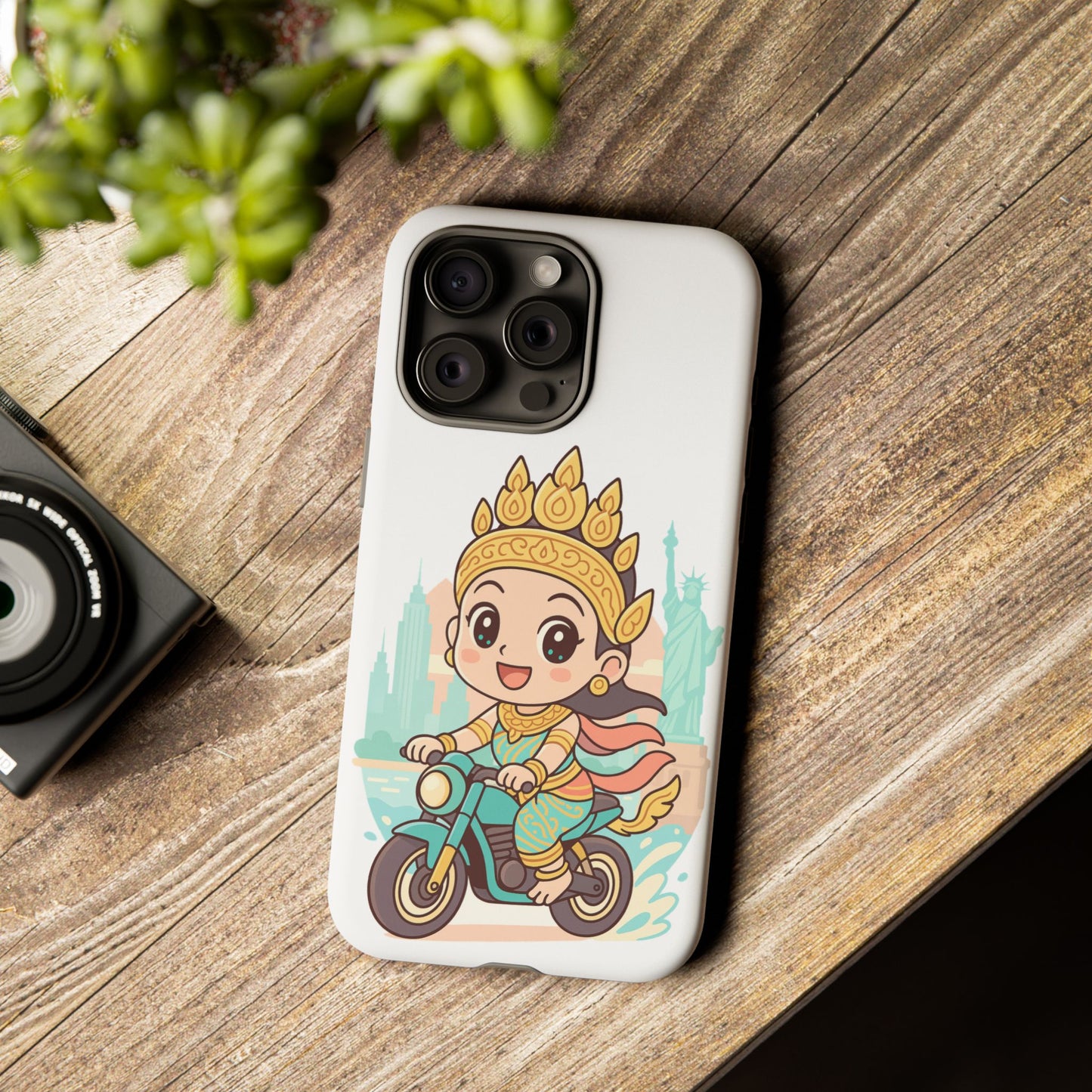 Chibi Apsara's NYC Adventure Case | Birthday Gift, Smartphone Protector, Cartoon Art, Fun Accessories, Tough Cases