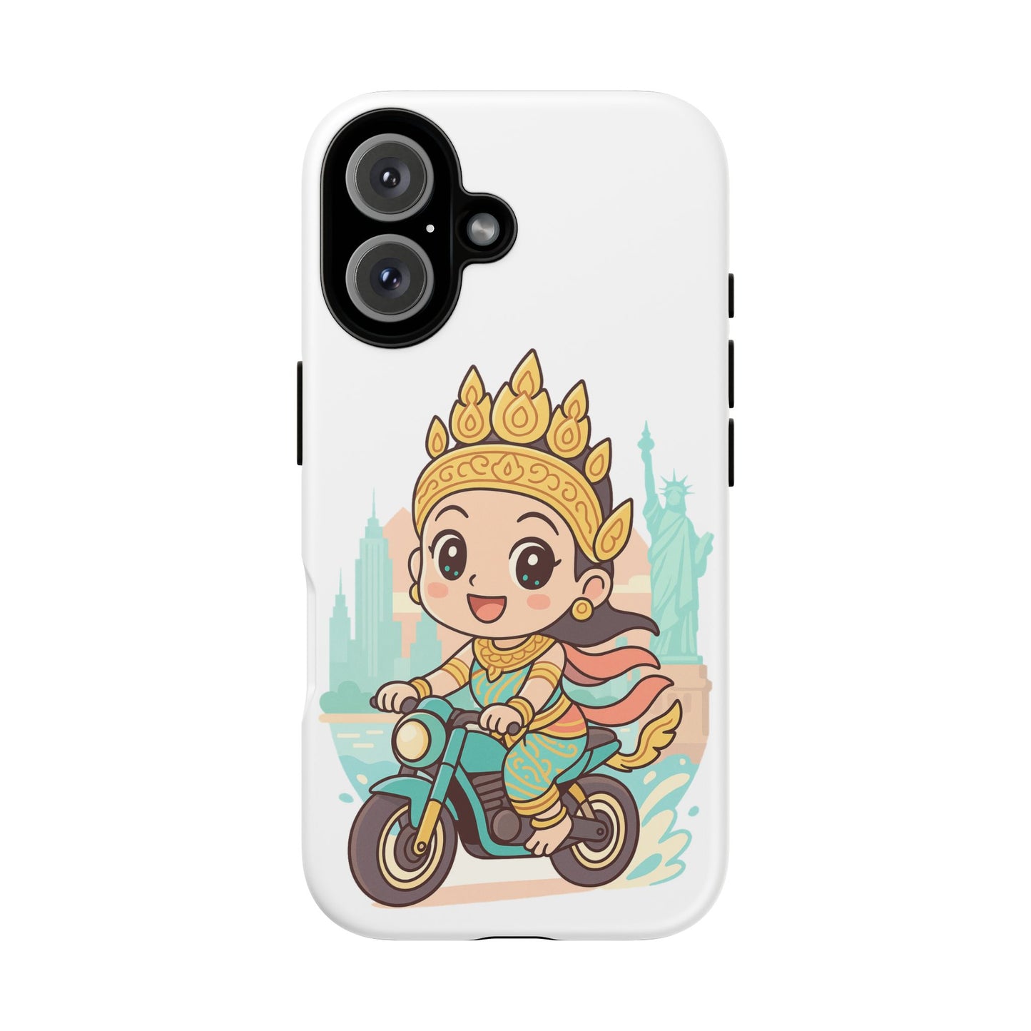 Chibi Apsara's NYC Adventure Case | Birthday Gift, Smartphone Protector, Cartoon Art, Fun Accessories, Tough Cases