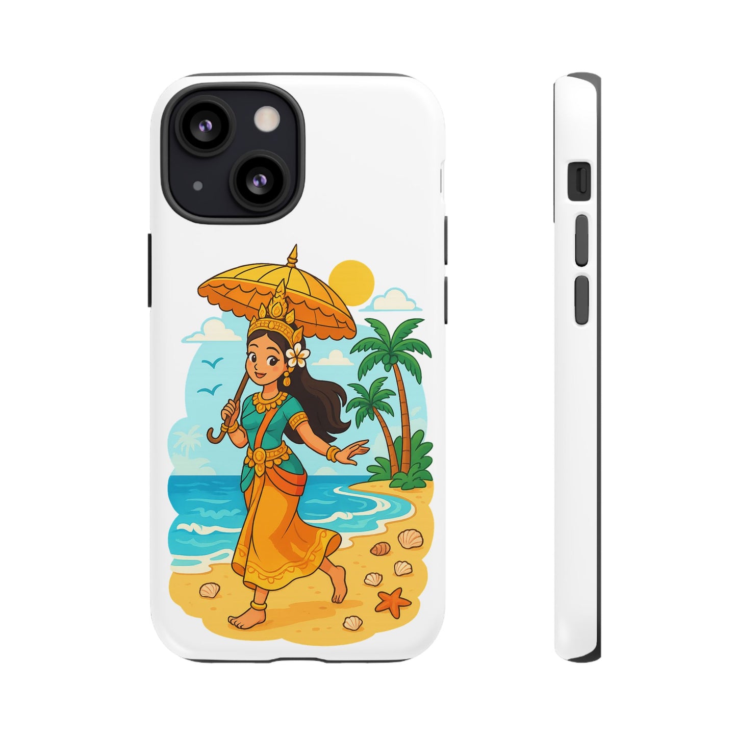 Apsara's Shoreline Grace Tough Cases, Phone Case, Protective Cover, Unique Design, Gift for Nature Lovers, Coastal Art Decor