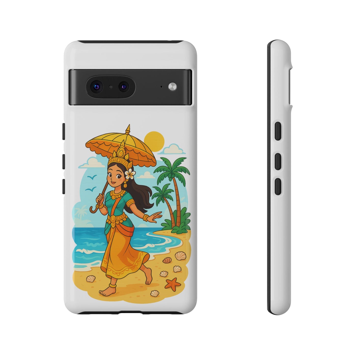 Apsara's Shoreline Grace Tough Cases, Phone Case, Protective Cover, Unique Design, Gift for Nature Lovers, Coastal Art Decor