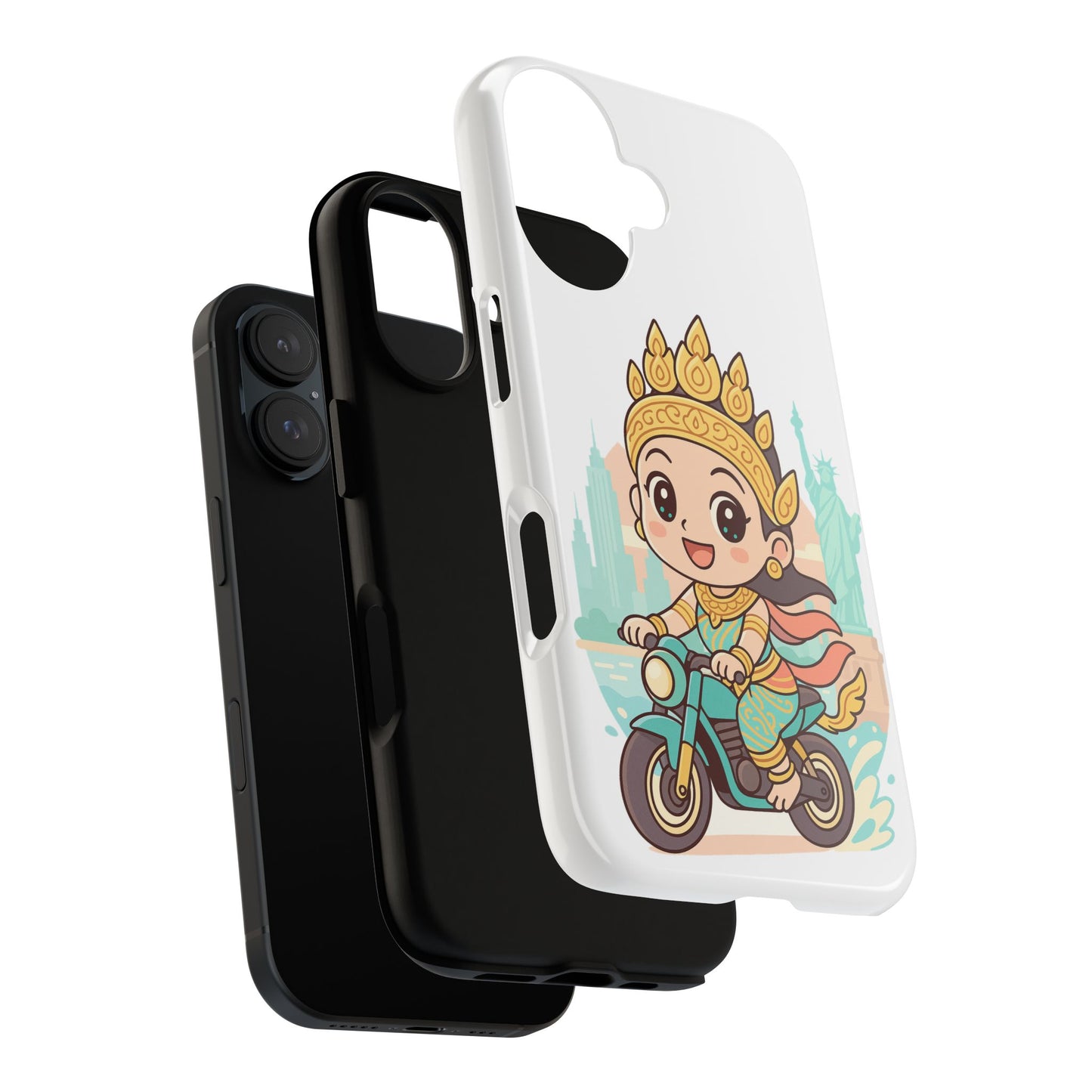 Chibi Apsara's NYC Adventure Case | Birthday Gift, Smartphone Protector, Cartoon Art, Fun Accessories, Tough Cases