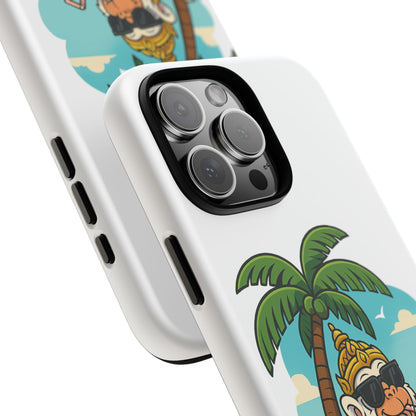 Divine Guard Hanuman Tropical Phone Case, Fun Coconut Drink, Summer Beach Vibes, Gifts for Animal Lovers, Travel Accessory