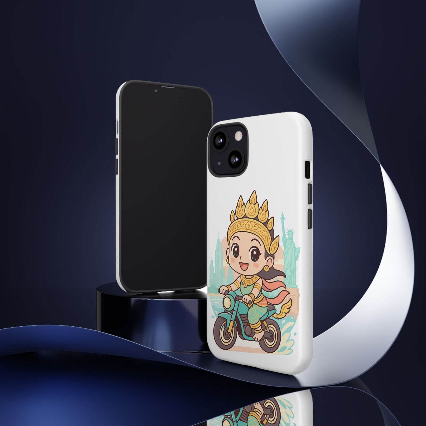 Chibi Apsara's NYC Adventure Case | Birthday Gift, Smartphone Protector, Cartoon Art, Fun Accessories, Tough Cases