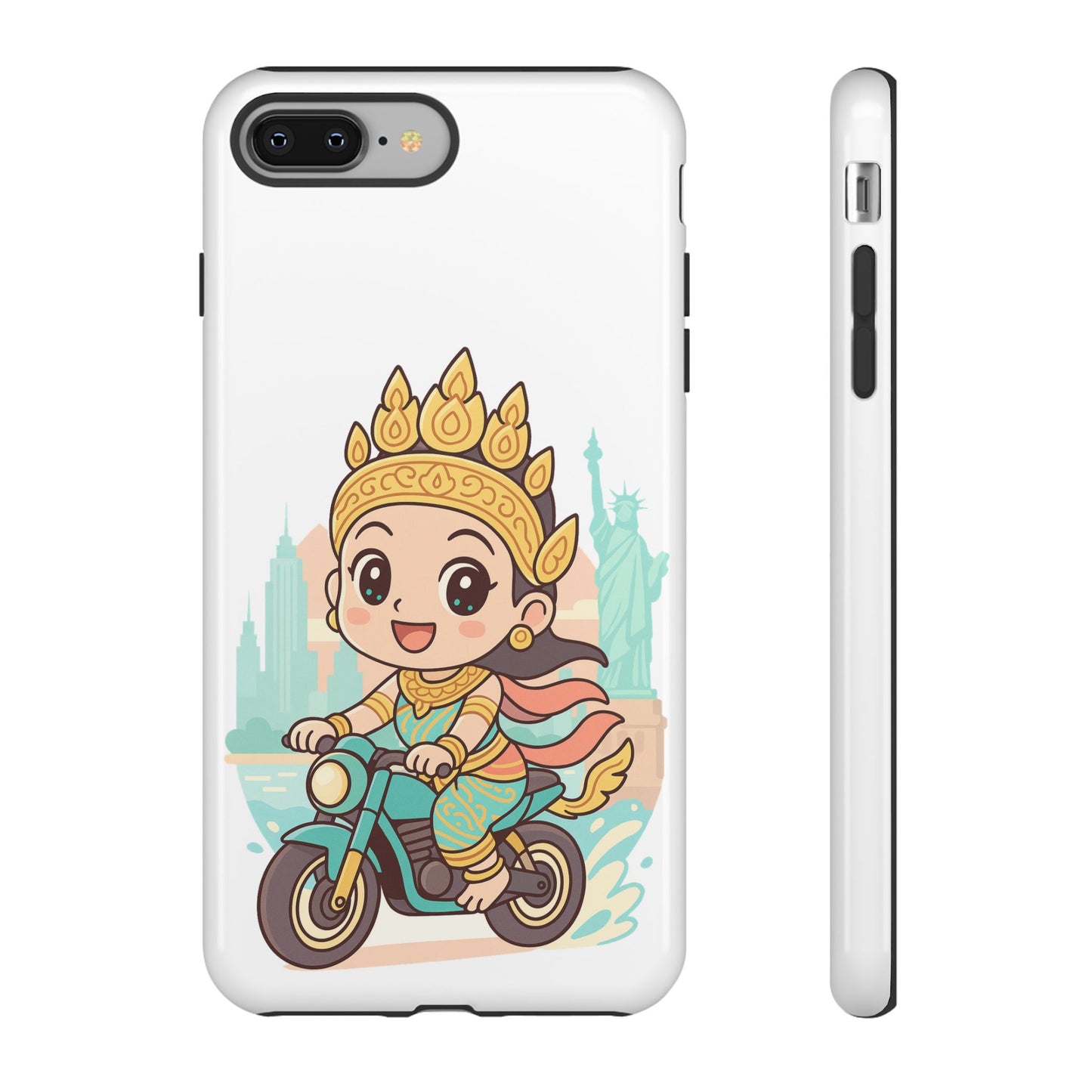 Chibi Apsara's NYC Adventure Case | Birthday Gift, Smartphone Protector, Cartoon Art, Fun Accessories, Tough Cases