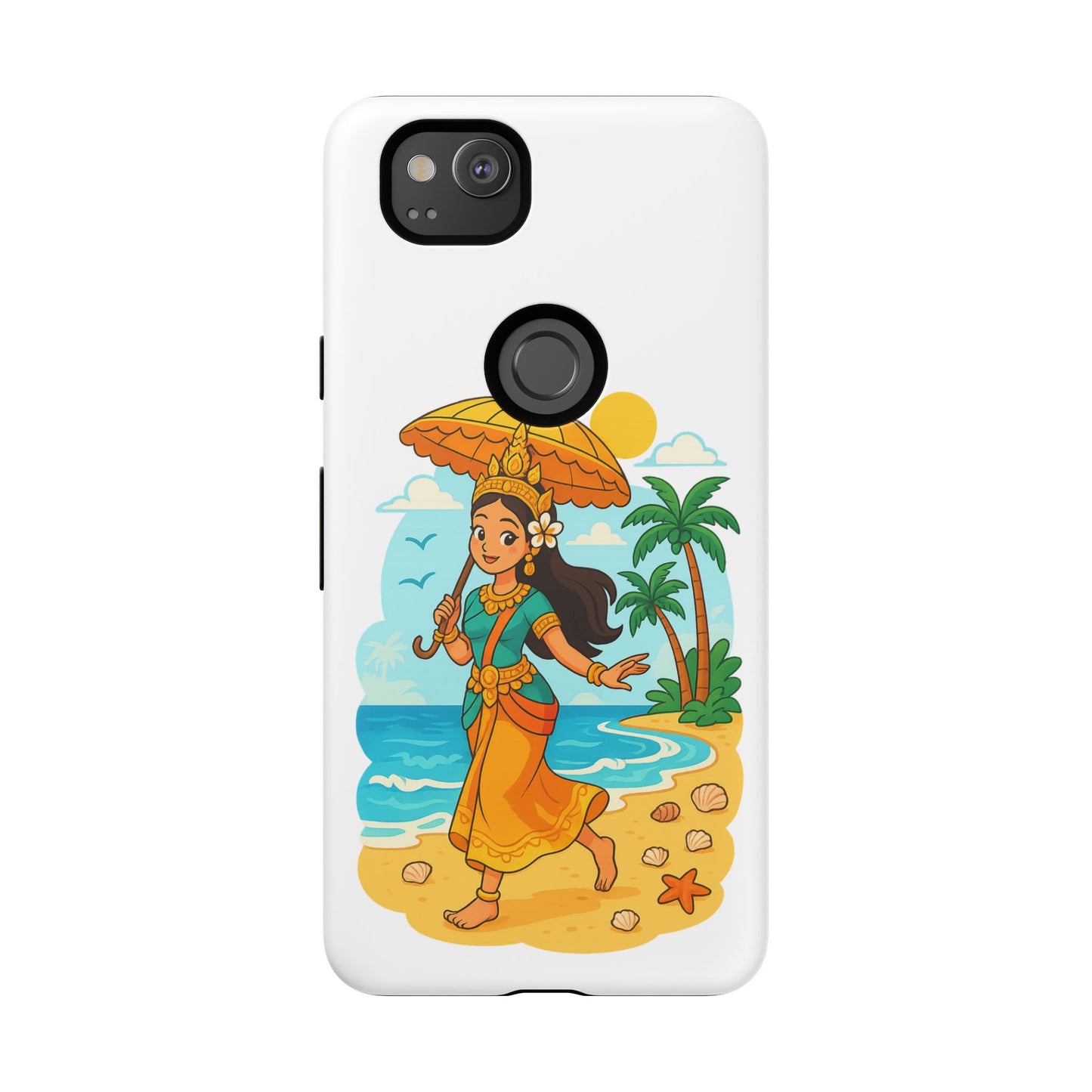 Apsara's Shoreline Grace Tough Cases, Phone Case, Protective Cover, Unique Design, Gift for Nature Lovers, Coastal Art Decor