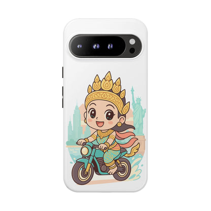 Chibi Apsara's NYC Adventure Case | Birthday Gift, Smartphone Protector, Cartoon Art, Fun Accessories, Tough Cases