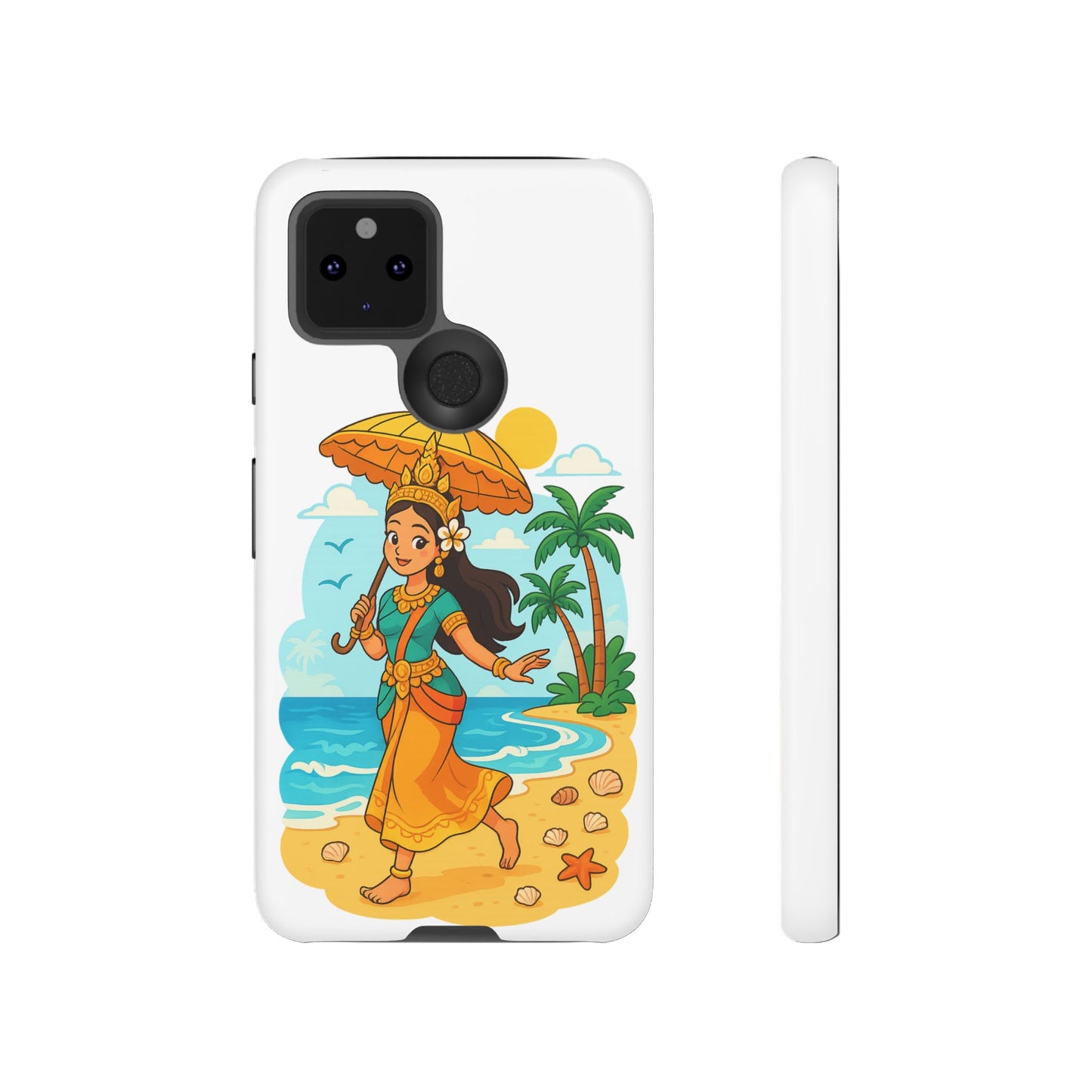 Apsara's Shoreline Grace Tough Cases, Phone Case, Protective Cover, Unique Design, Gift for Nature Lovers, Coastal Art Decor