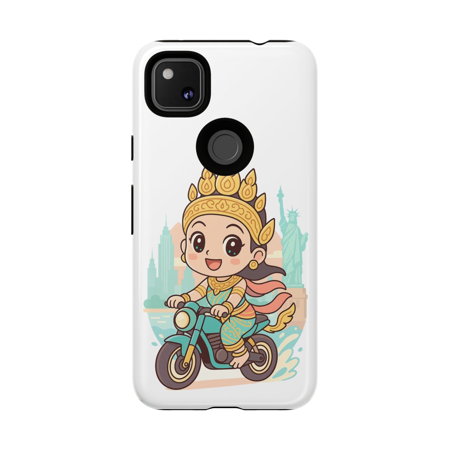 Chibi Apsara's NYC Adventure Case | Birthday Gift, Smartphone Protector, Cartoon Art, Fun Accessories, Tough Cases