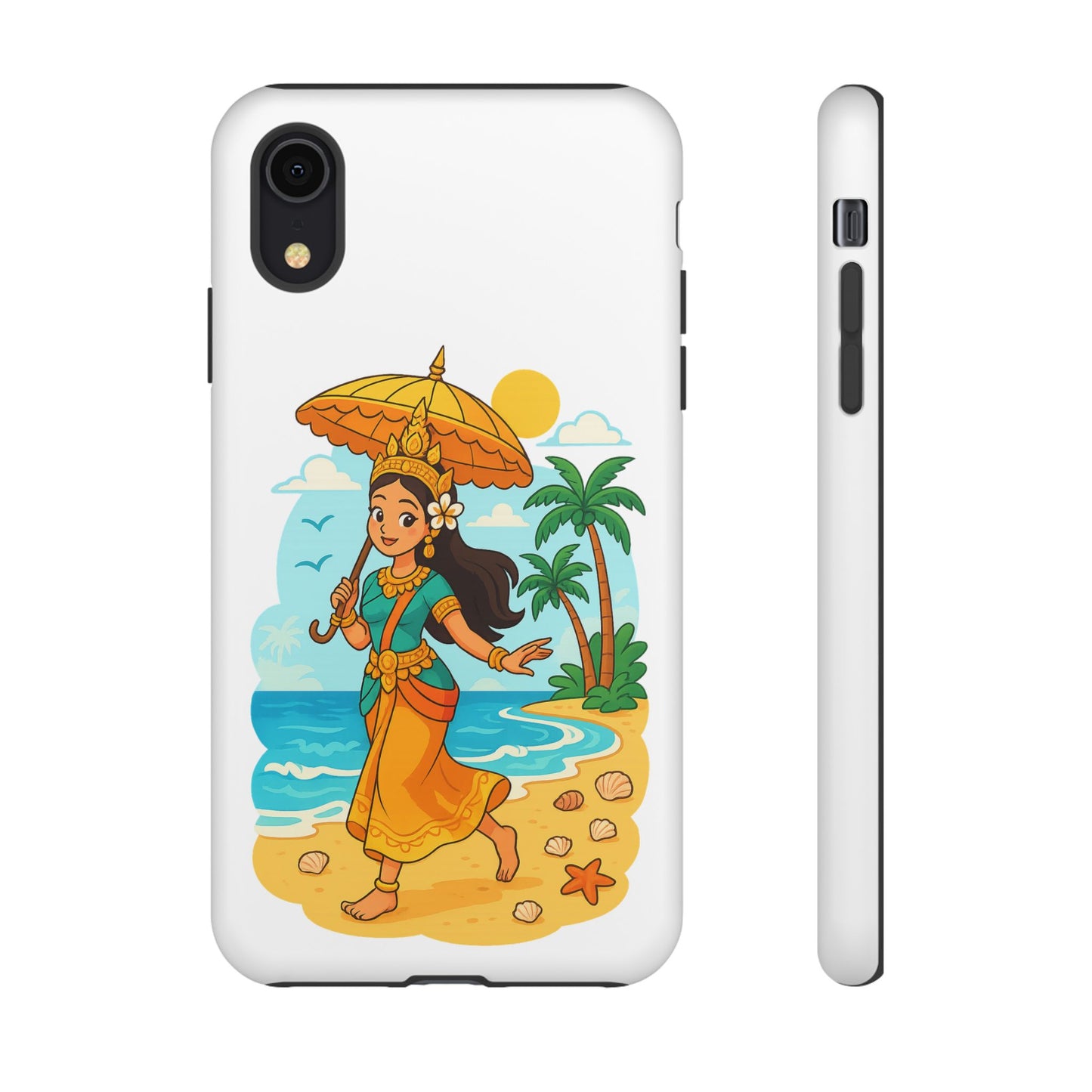 Apsara's Shoreline Grace Tough Cases, Phone Case, Protective Cover, Unique Design, Gift for Nature Lovers, Coastal Art Decor