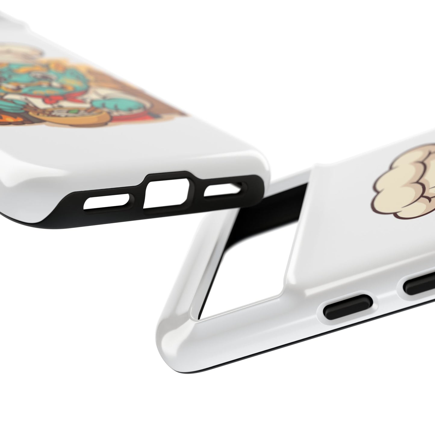 Yeak Chef Phone Case, Tough Khmer Cover, Num Banh Chok Art, Cute Monster Chef Phone Case - Adorable Cooking Gift