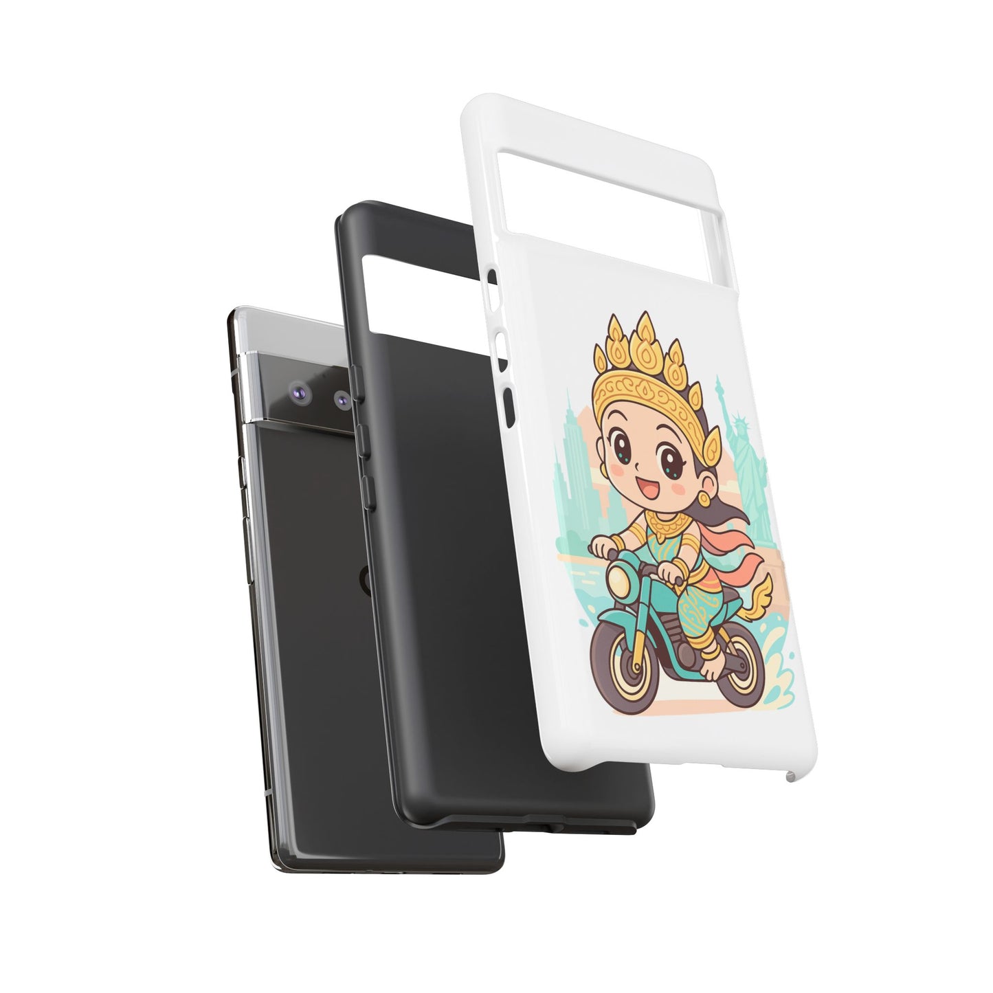 Chibi Apsara's NYC Adventure Case | Birthday Gift, Smartphone Protector, Cartoon Art, Fun Accessories, Tough Cases