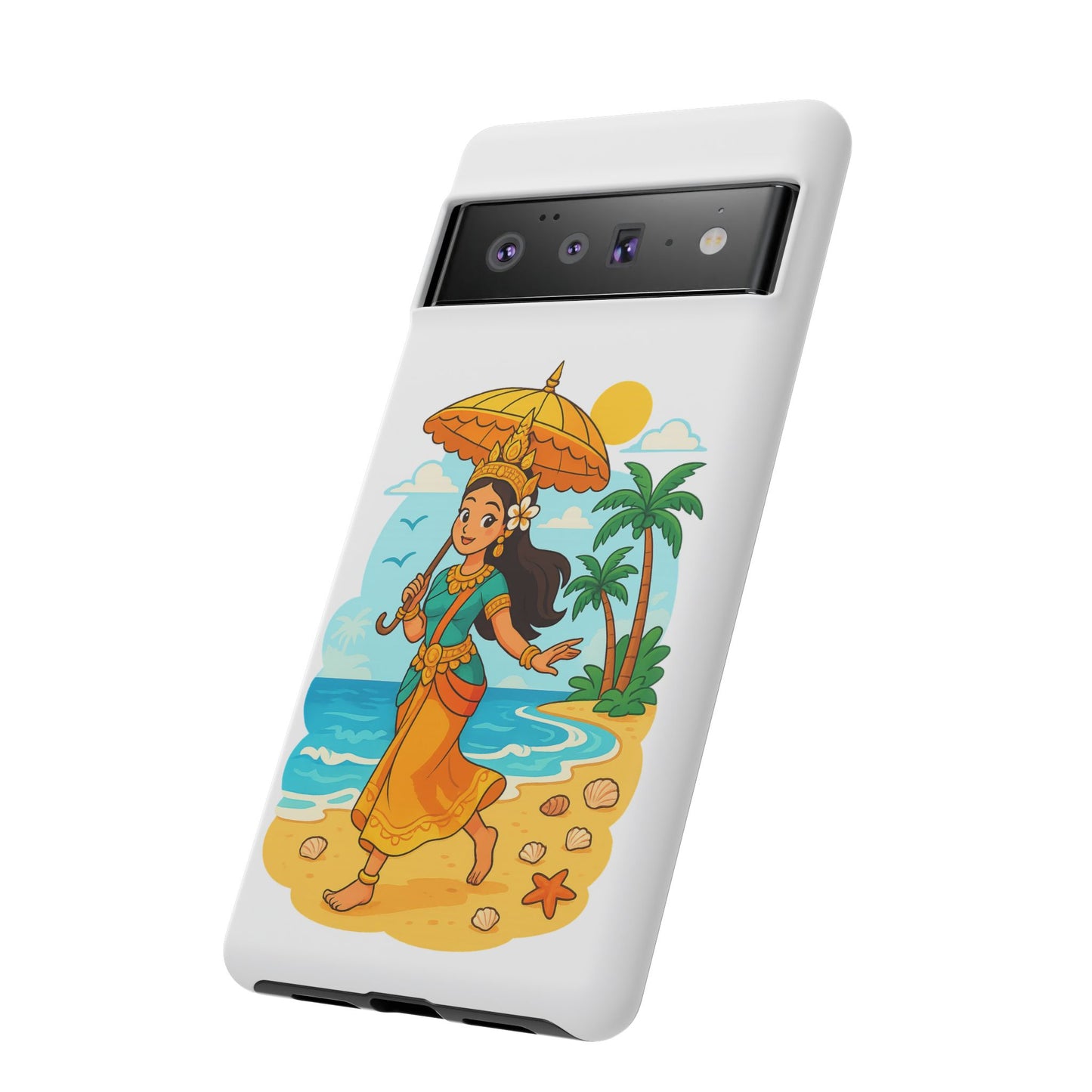 Apsara's Shoreline Grace Tough Cases, Phone Case, Protective Cover, Unique Design, Gift for Nature Lovers, Coastal Art Decor