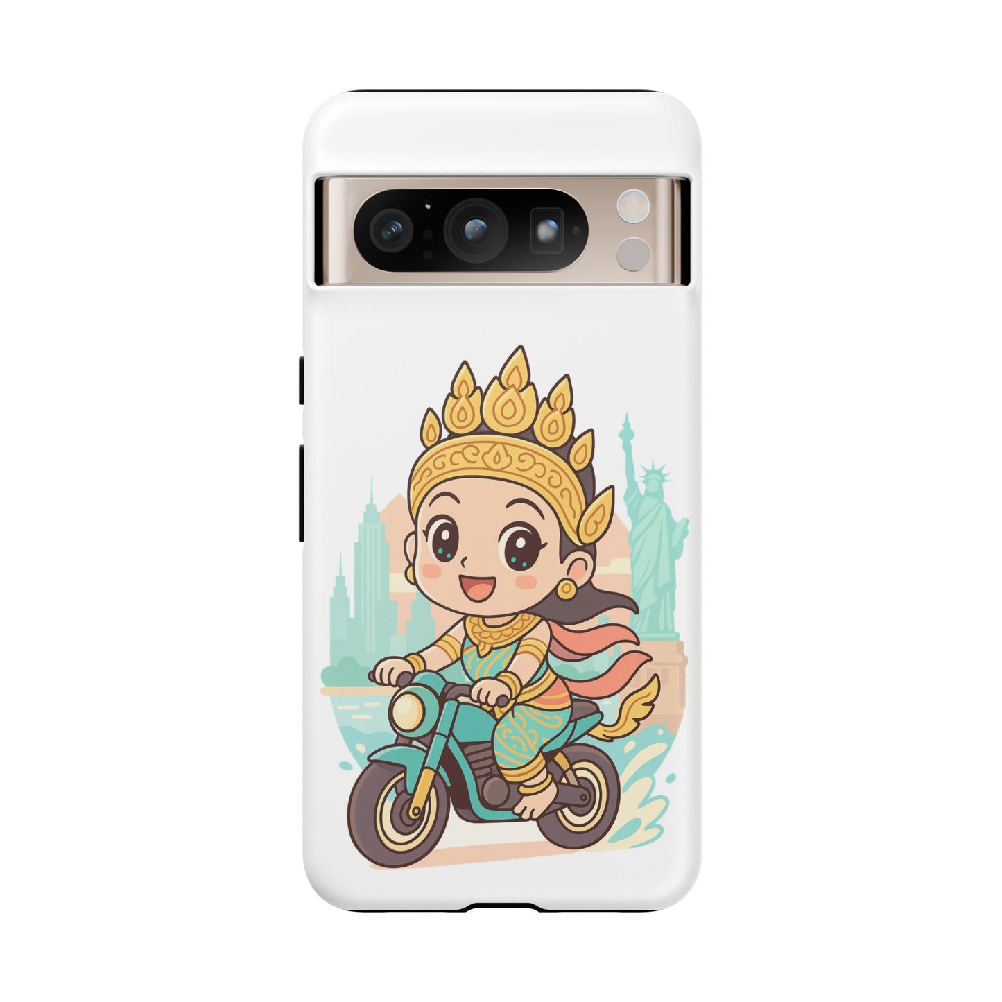 Chibi Apsara's NYC Adventure Case | Birthday Gift, Smartphone Protector, Cartoon Art, Fun Accessories, Tough Cases