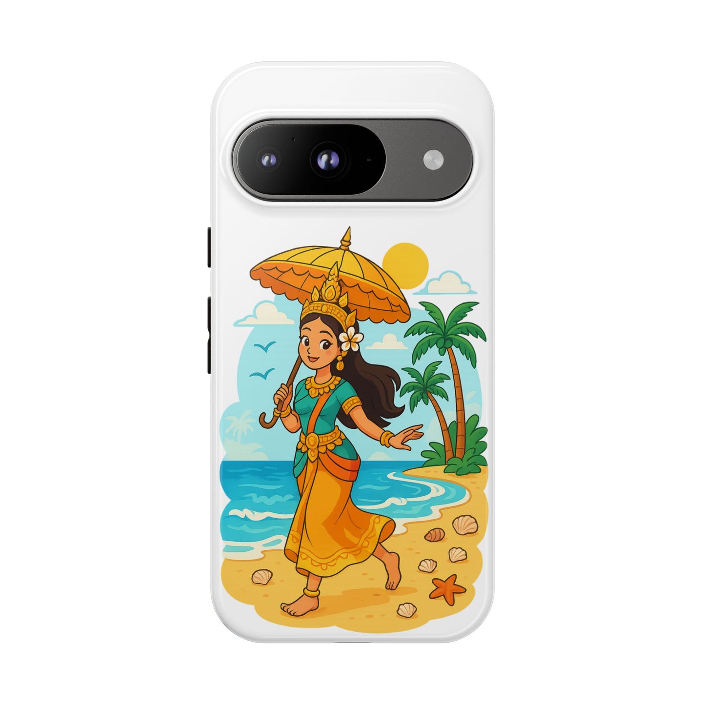 Apsara's Shoreline Grace Tough Cases, Phone Case, Protective Cover, Unique Design, Gift for Nature Lovers, Coastal Art Decor