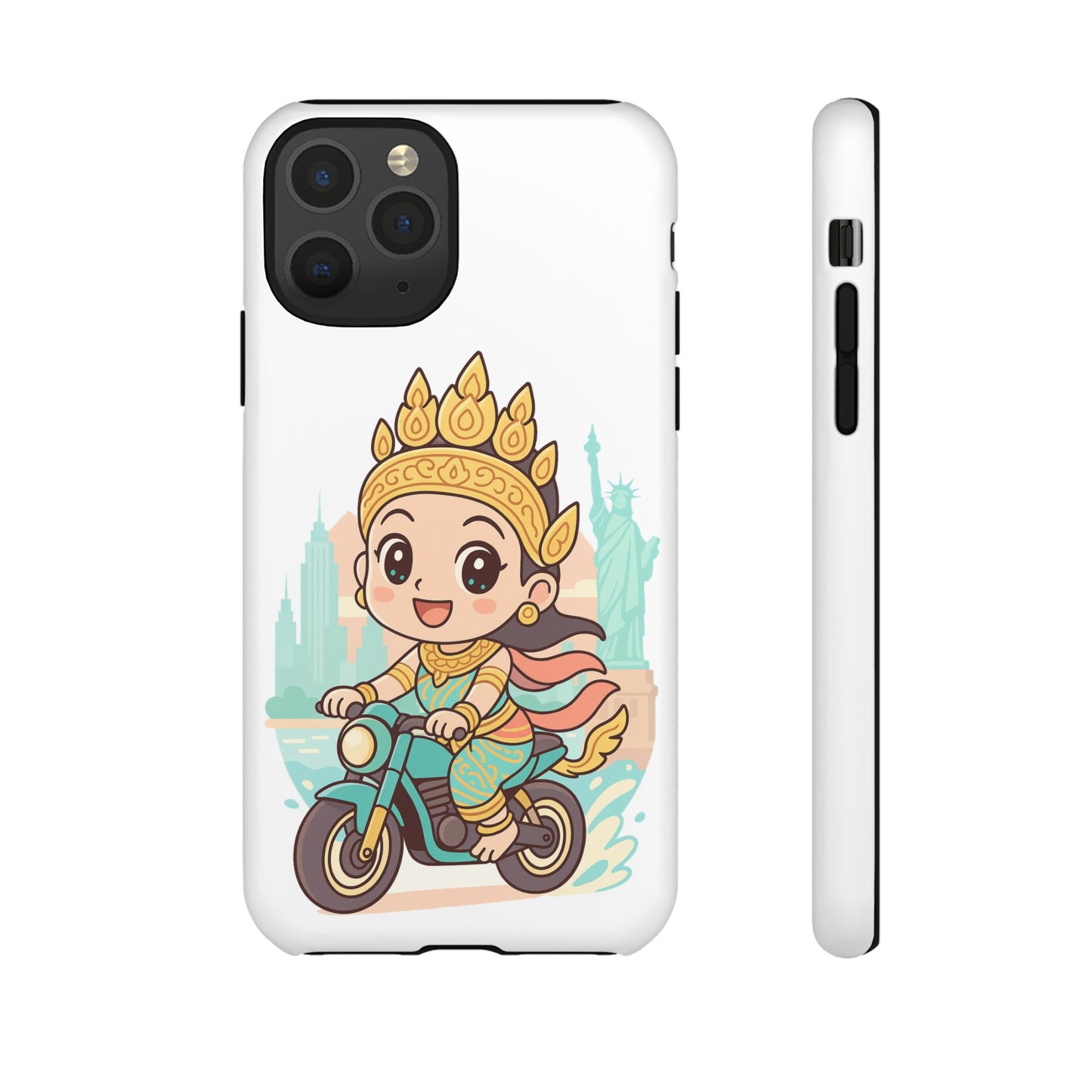 Chibi Apsara's NYC Adventure Case | Birthday Gift, Smartphone Protector, Cartoon Art, Fun Accessories, Tough Cases
