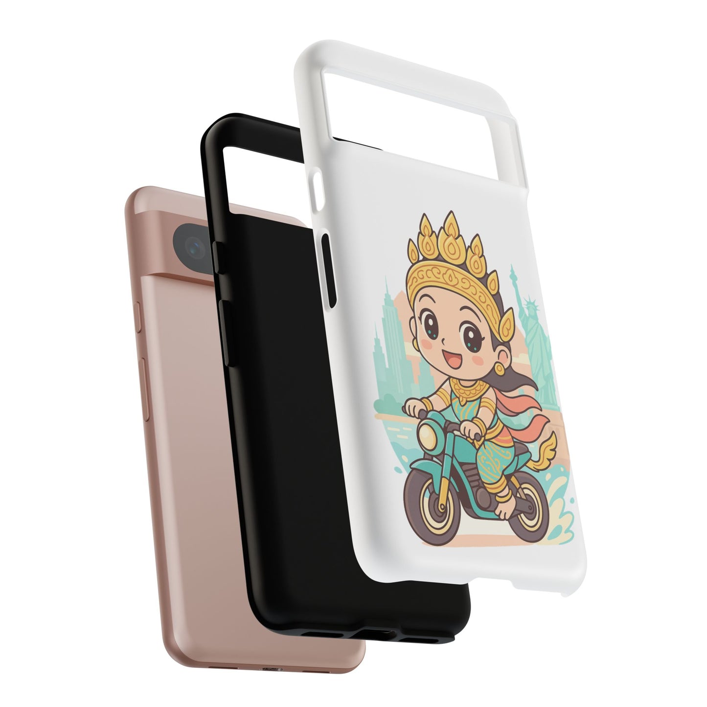 Chibi Apsara's NYC Adventure Case | Birthday Gift, Smartphone Protector, Cartoon Art, Fun Accessories, Tough Cases