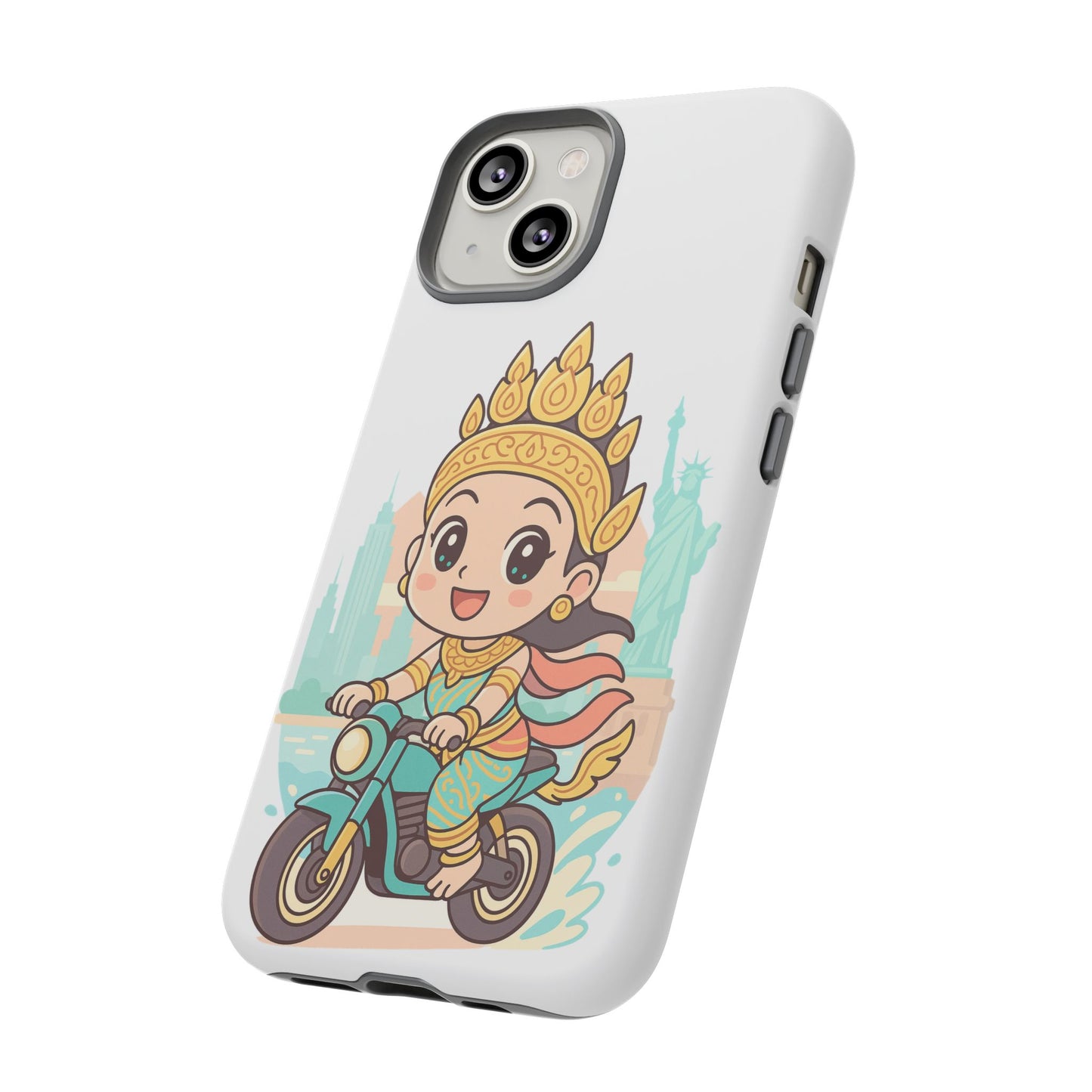 Chibi Apsara's NYC Adventure Case | Birthday Gift, Smartphone Protector, Cartoon Art, Fun Accessories, Tough Cases