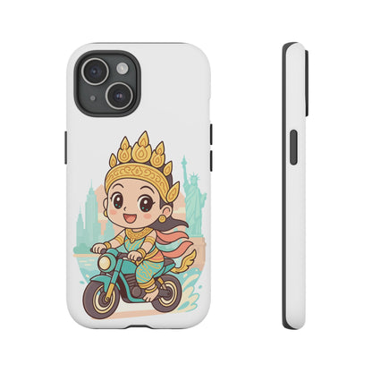 Chibi Apsara's NYC Adventure Case | Birthday Gift, Smartphone Protector, Cartoon Art, Fun Accessories, Tough Cases