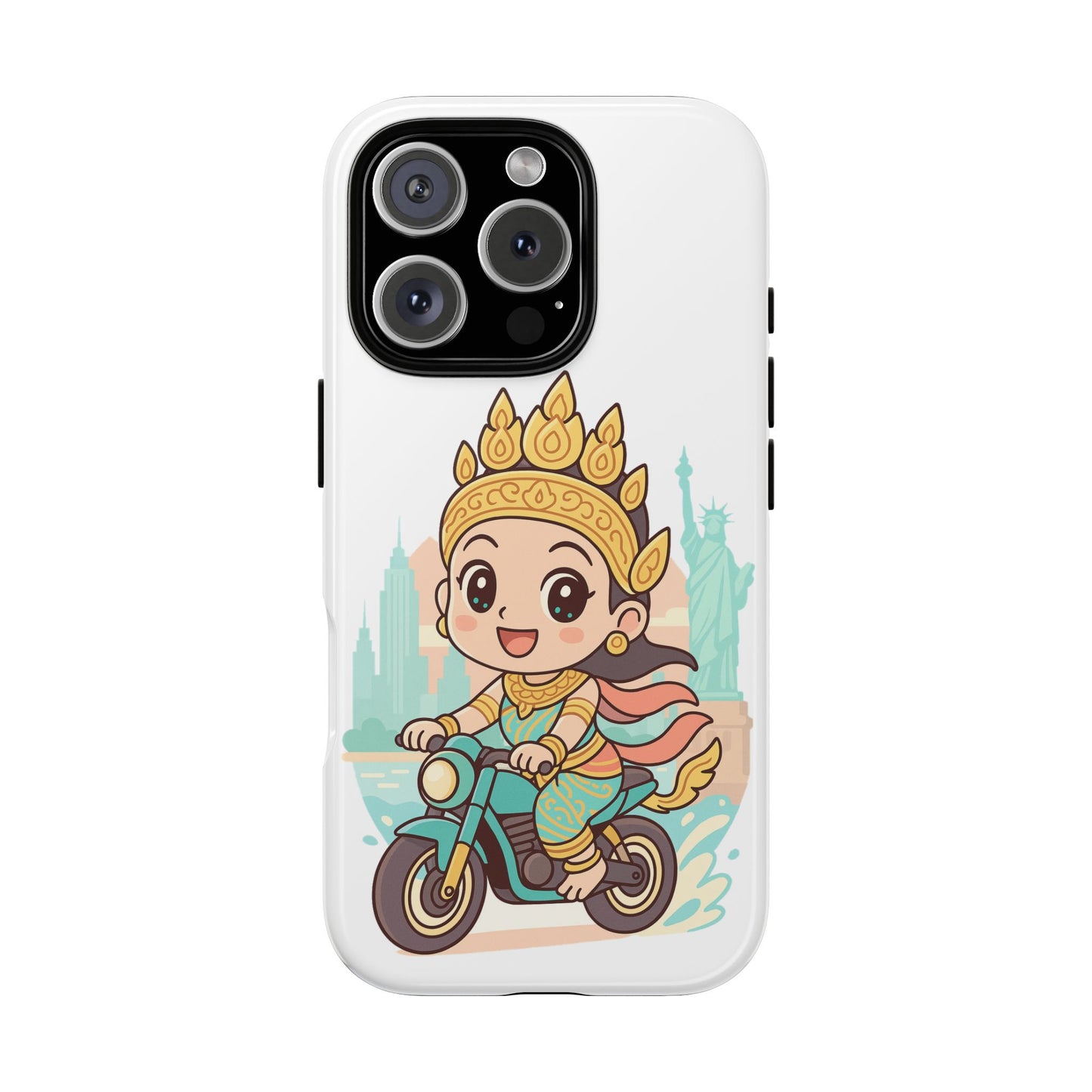 Chibi Apsara's NYC Adventure Case | Birthday Gift, Smartphone Protector, Cartoon Art, Fun Accessories, Tough Cases