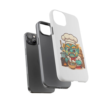 Yeak Chef Phone Case, Tough Khmer Cover, Num Banh Chok Art, Cute Monster Chef Phone Case - Adorable Cooking Gift