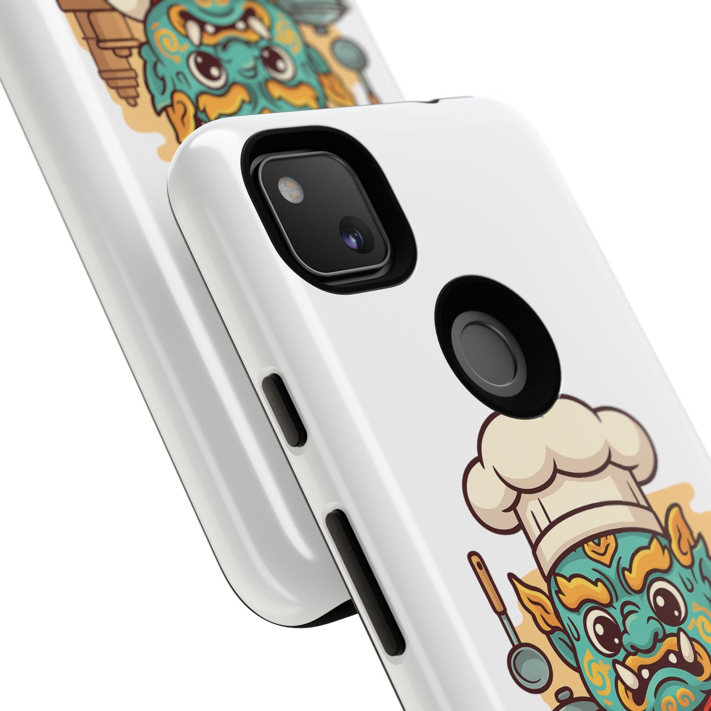 Yeak Chef Phone Case, Tough Khmer Cover, Num Banh Chok Art, Cute Monster Chef Phone Case - Adorable Cooking Gift