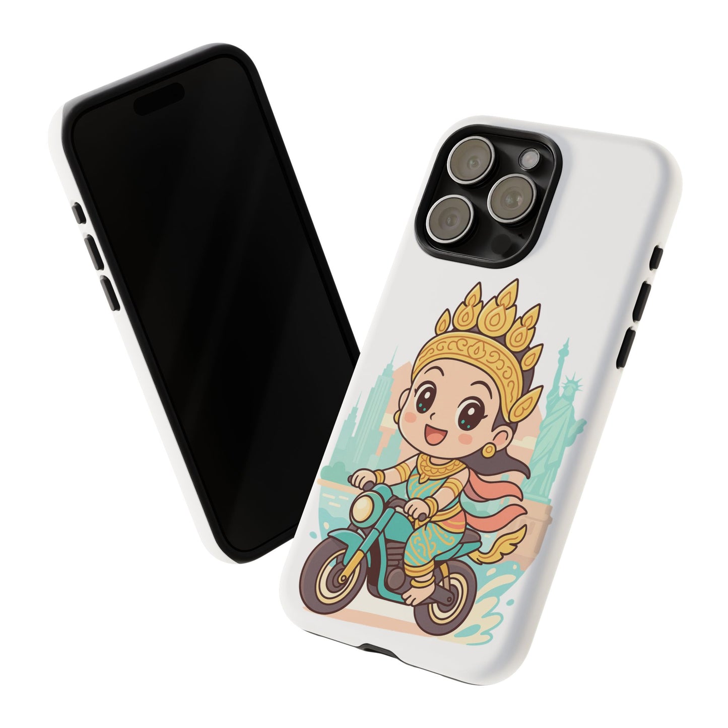 Chibi Apsara's NYC Adventure Case | Birthday Gift, Smartphone Protector, Cartoon Art, Fun Accessories, Tough Cases