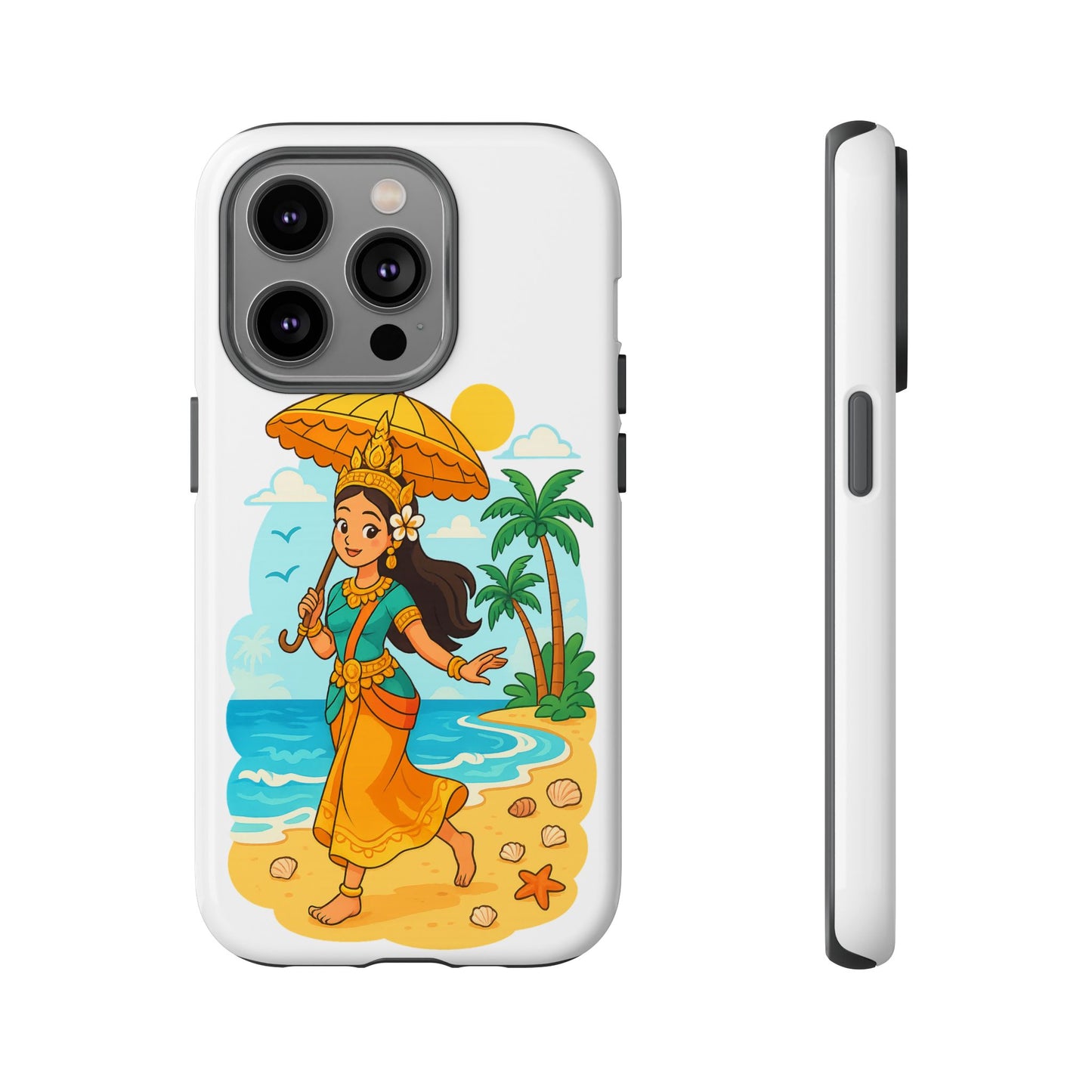 Apsara's Shoreline Grace Tough Cases, Phone Case, Protective Cover, Unique Design, Gift for Nature Lovers, Coastal Art Decor
