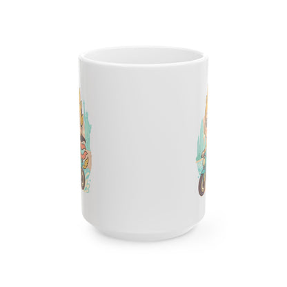 Apsara's Urban Fuel Ceramic Mug - Perfect for Cat Lovers, Gift for Birthdays, Coffee Lovers, Cozy Mornings, Cute Kitchen Decor